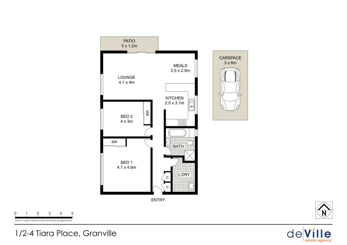 Floorplan of Homely unit listing, 1/2-4 Tiara Place, Granville NSW 2142