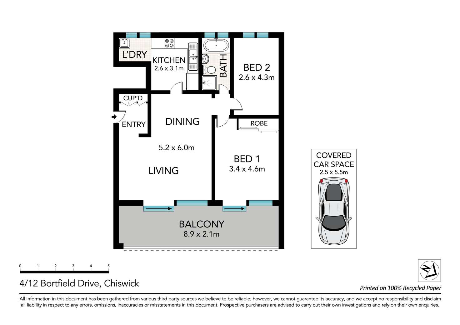 Floorplan of Homely unit listing, 4/12 Bortfield Drive, Chiswick NSW 2046
