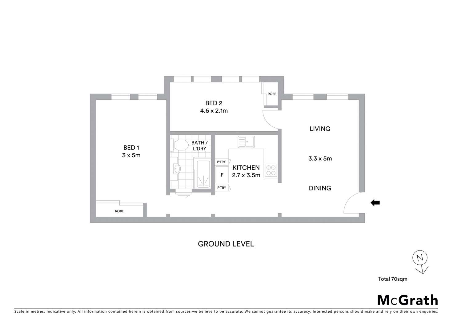 Floorplan of Homely apartment listing, 2/251 Carrington Road, Coogee NSW 2034