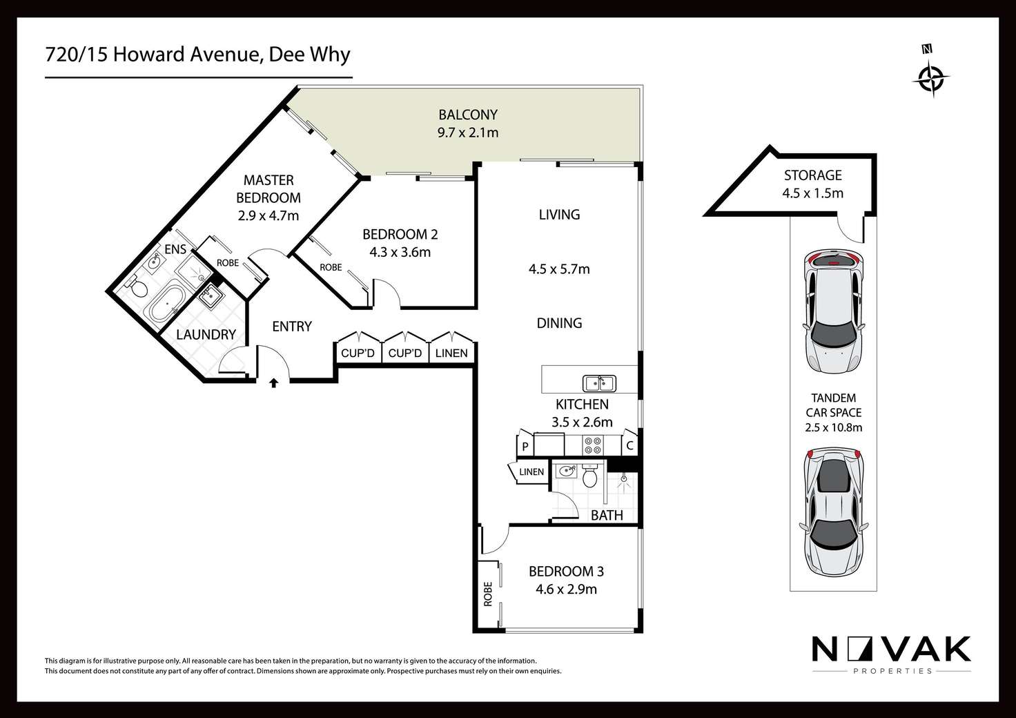 Floorplan of Homely apartment listing, 720/15 Howard Avenue, Dee Why NSW 2099