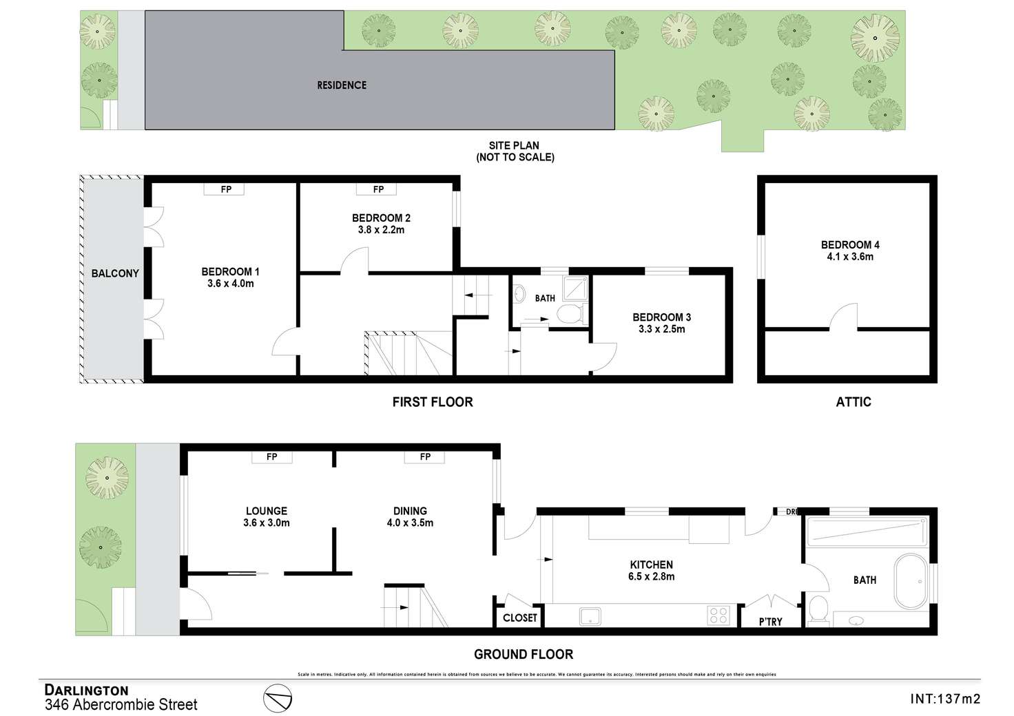 Floorplan of Homely terrace listing, 346 Abercrombie Street, Darlington NSW 2008