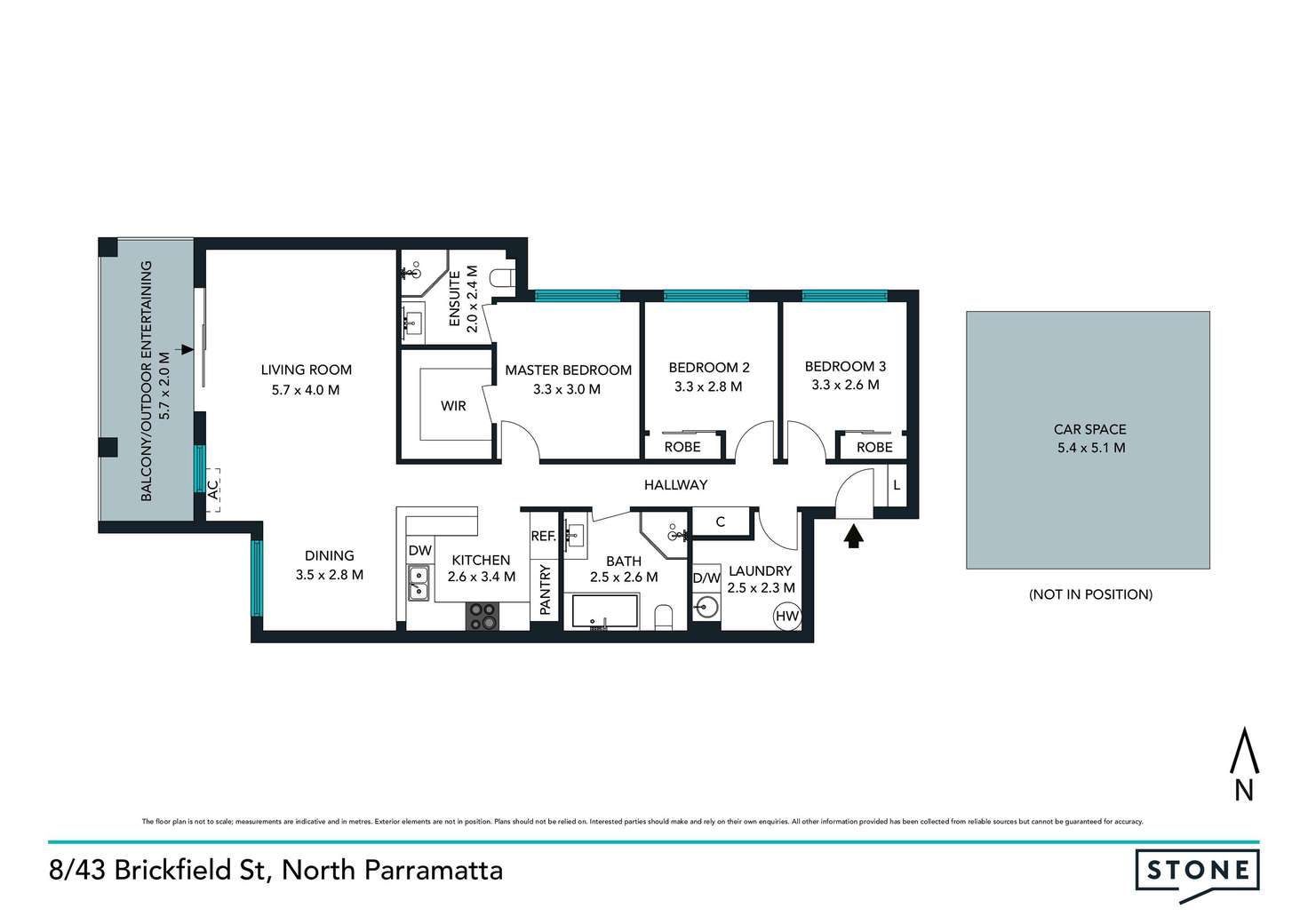 Floorplan of Homely apartment listing, 8/43 Brickfield Street, North Parramatta NSW 2151