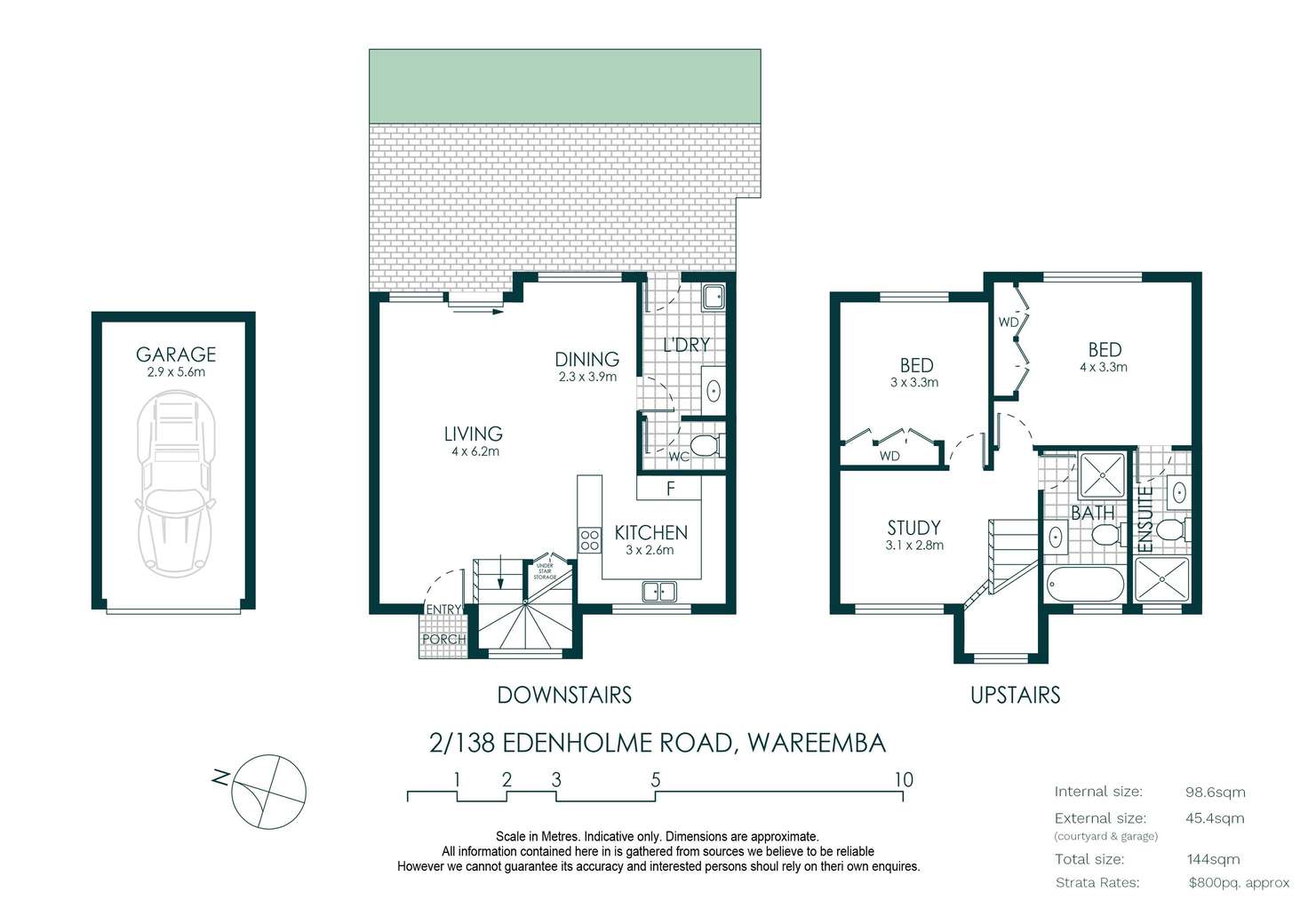 Floorplan of Homely townhouse listing, 2/138 Edenholme Road, Wareemba NSW 2046