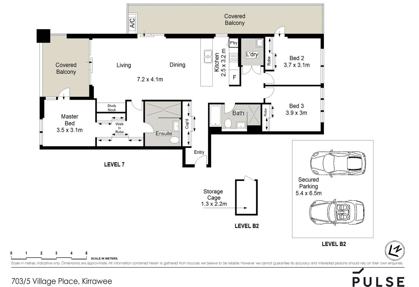 Floorplan of Homely unit listing, 703/5 Village Place, Kirrawee NSW 2232