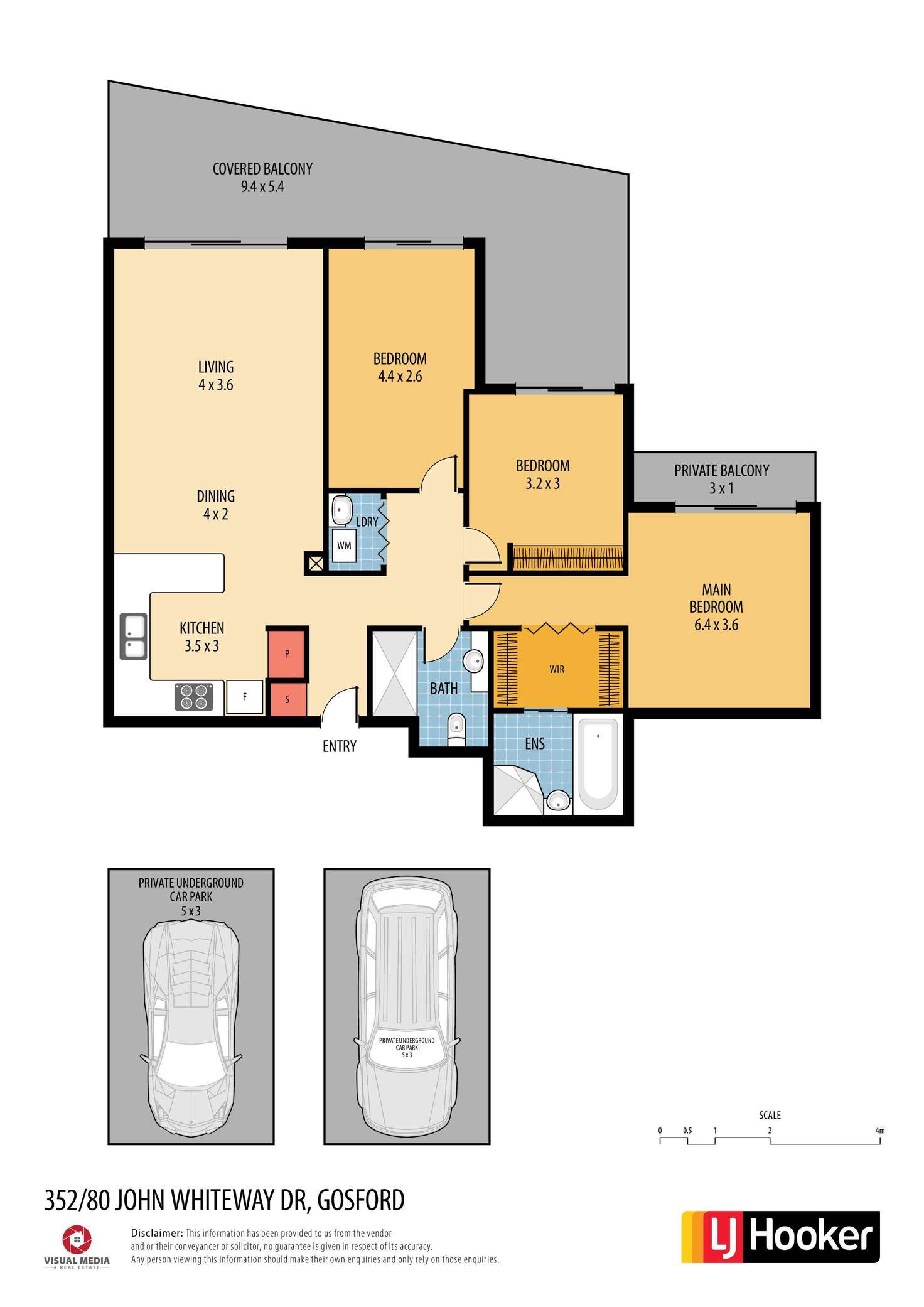 Floorplan of Homely unit listing, 352/80 John Whiteway Drive, Gosford NSW 2250