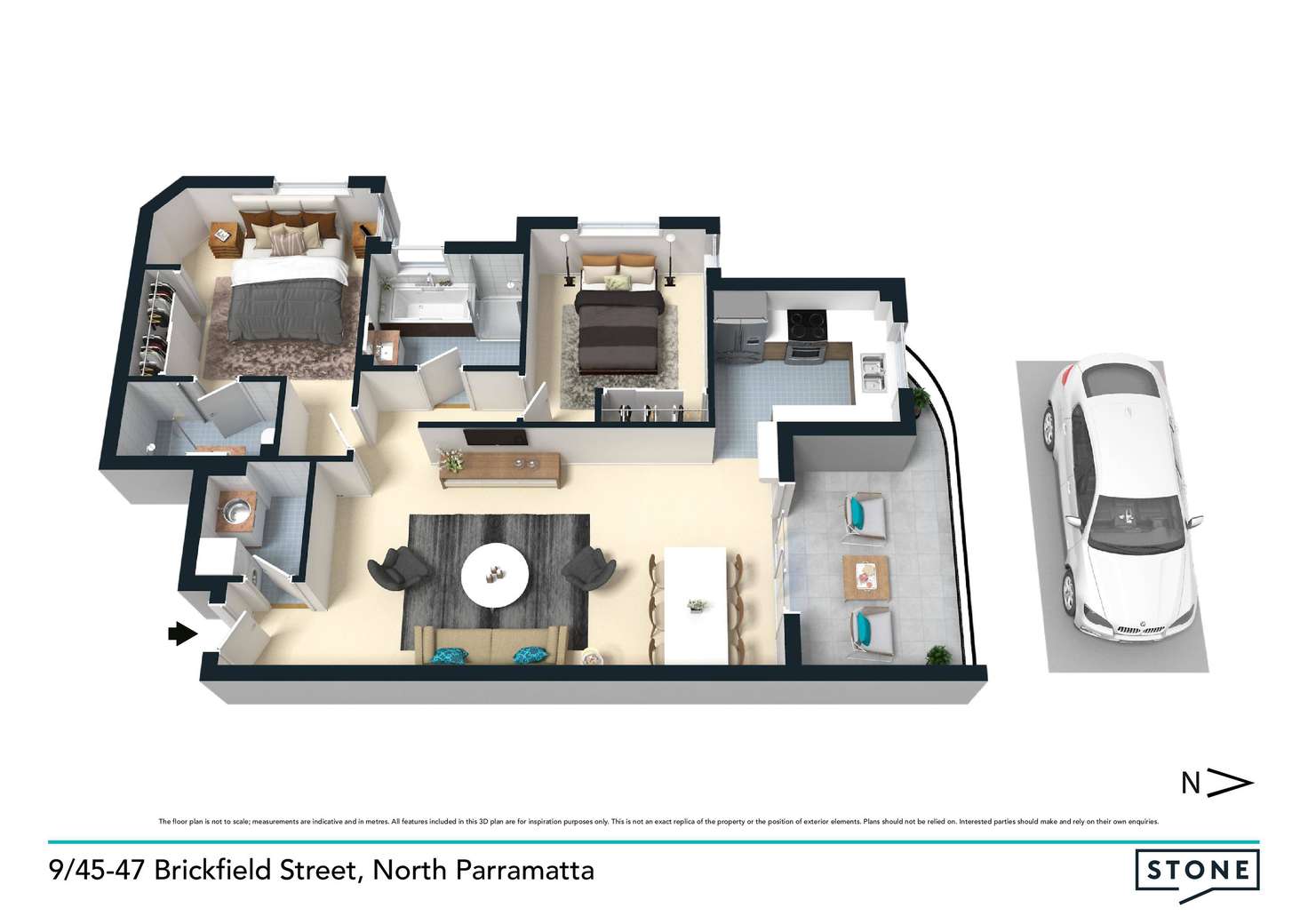 Floorplan of Homely apartment listing, 9/45-47 Brickfield Street, North Parramatta NSW 2151