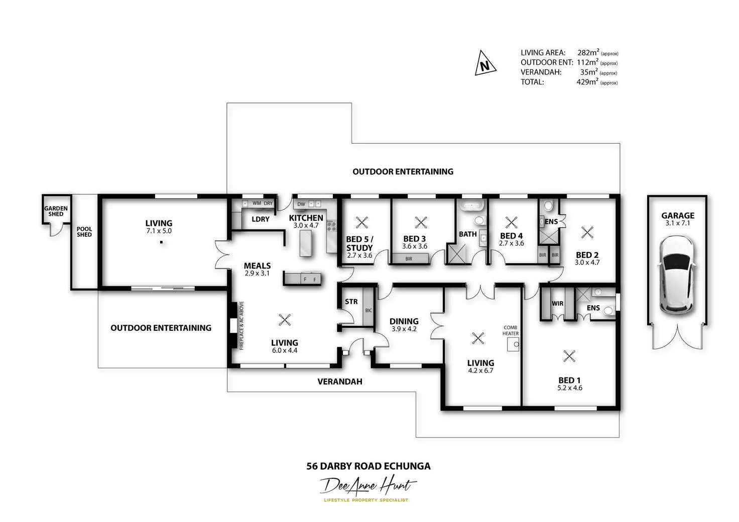 Floorplan of Homely acreageSemiRural listing, 56 Darby Road, Echunga SA 5153