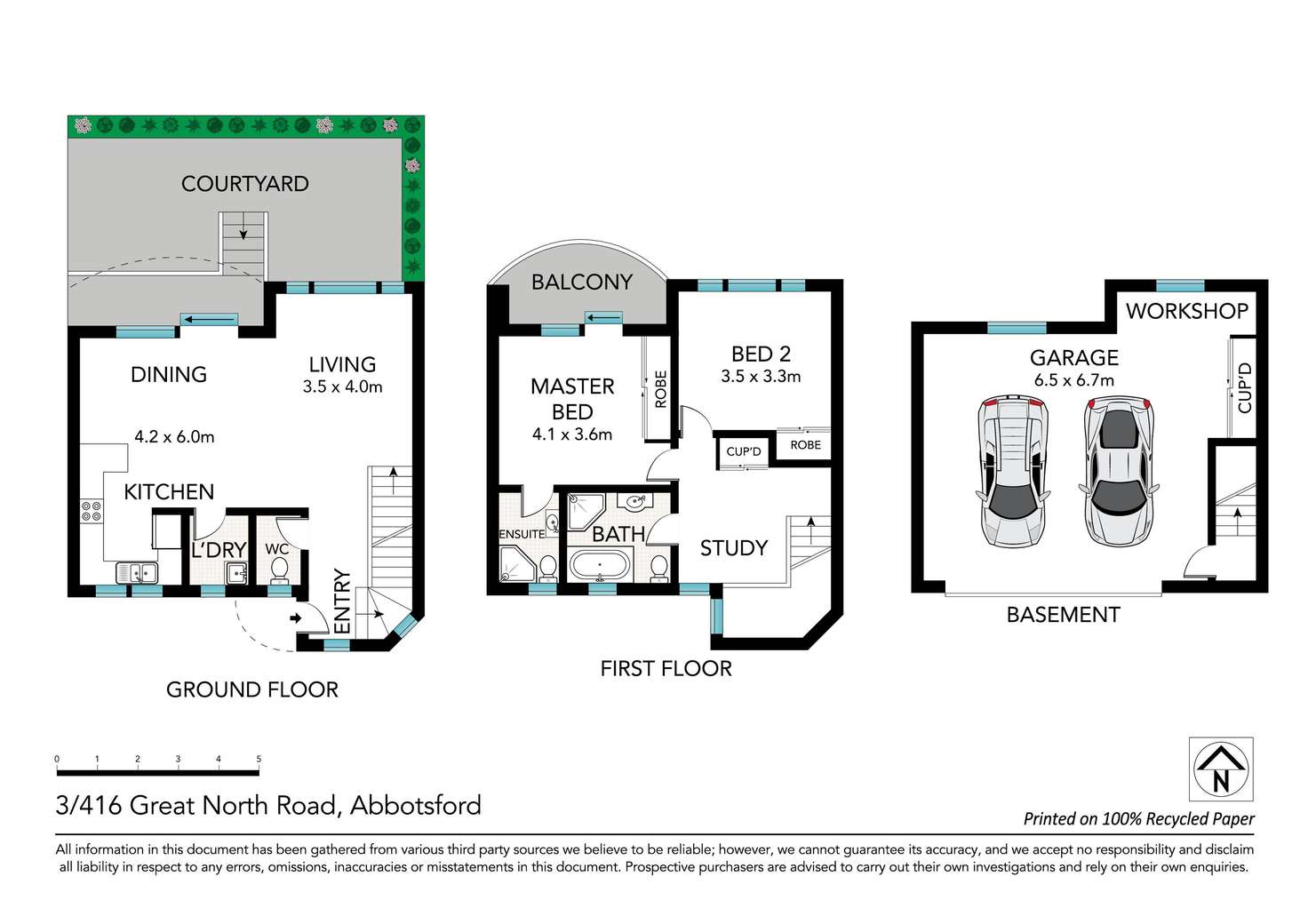 Floorplan of Homely townhouse listing, 3/416 Great North Road, Abbotsford NSW 2046