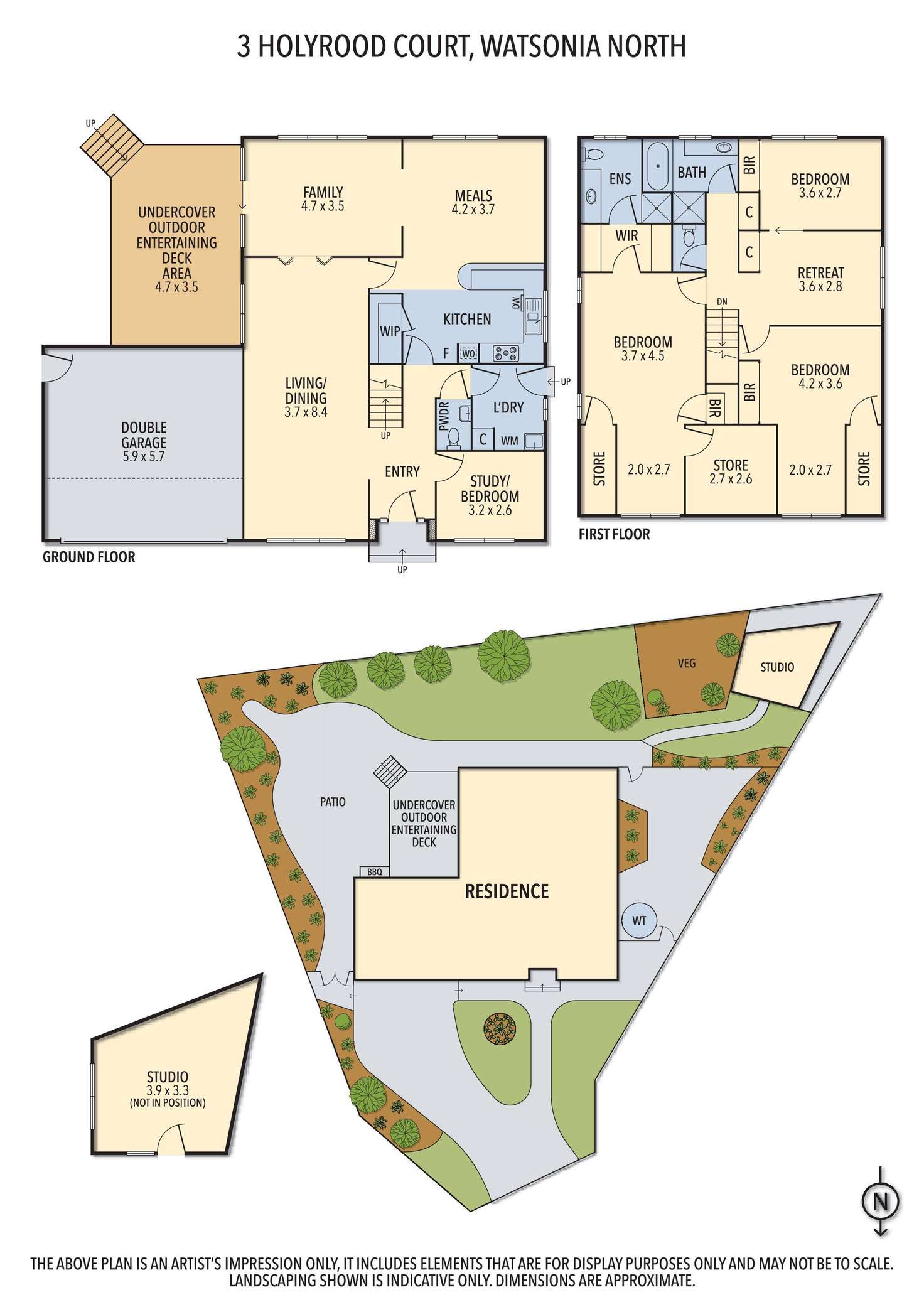 Floorplan of Homely house listing, 3 Holyrood Court, Watsonia North VIC 3087