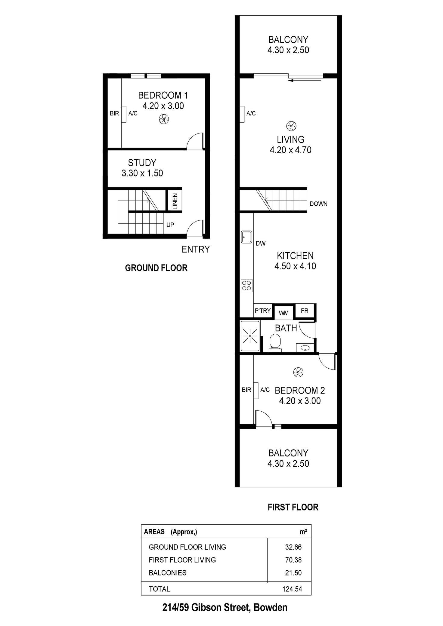 Floorplan of Homely apartment listing, 214/59 Gibson Street, Bowden SA 5007