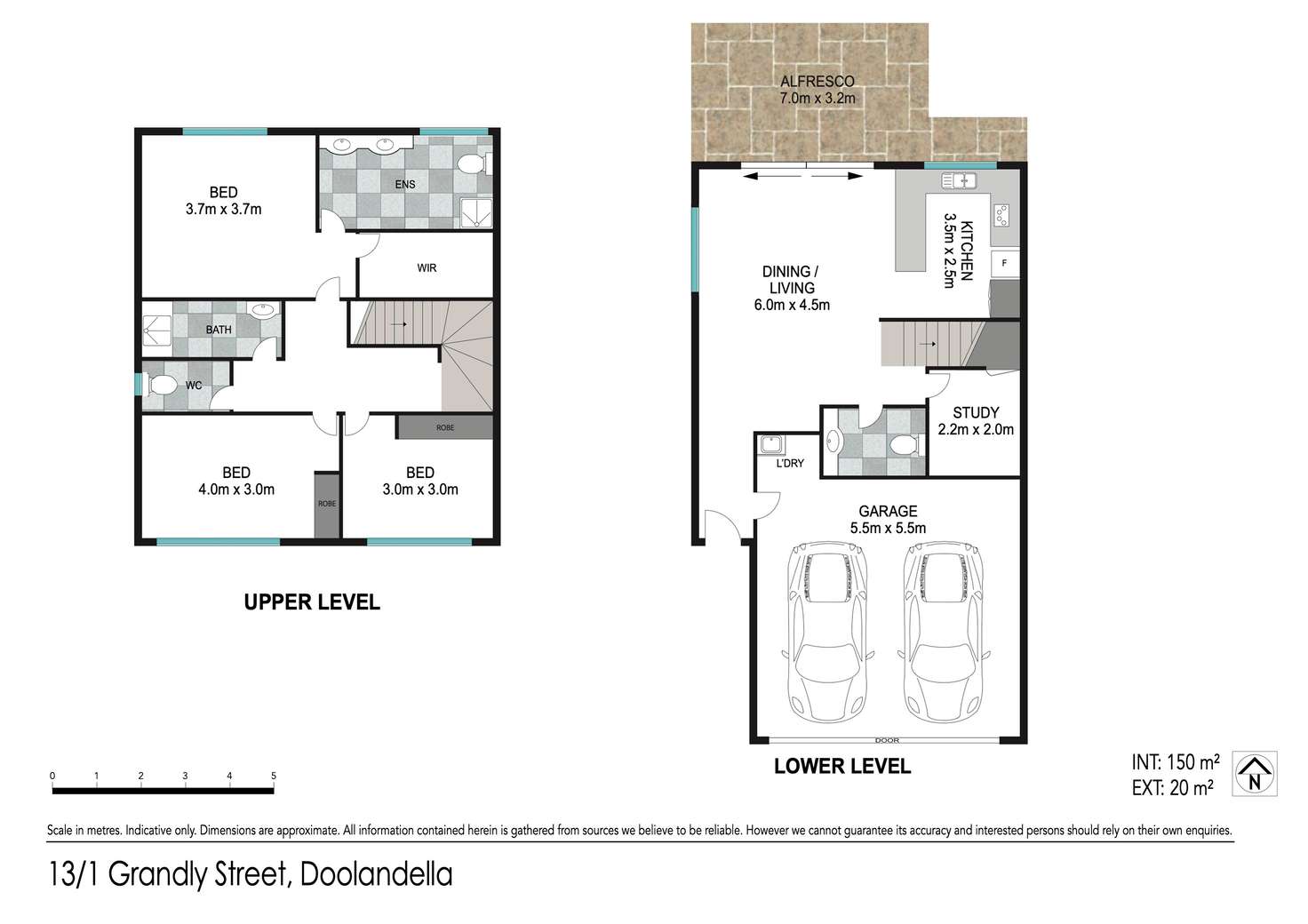 Floorplan of Homely townhouse listing, 13/1 Grandly Street, Doolandella QLD 4077