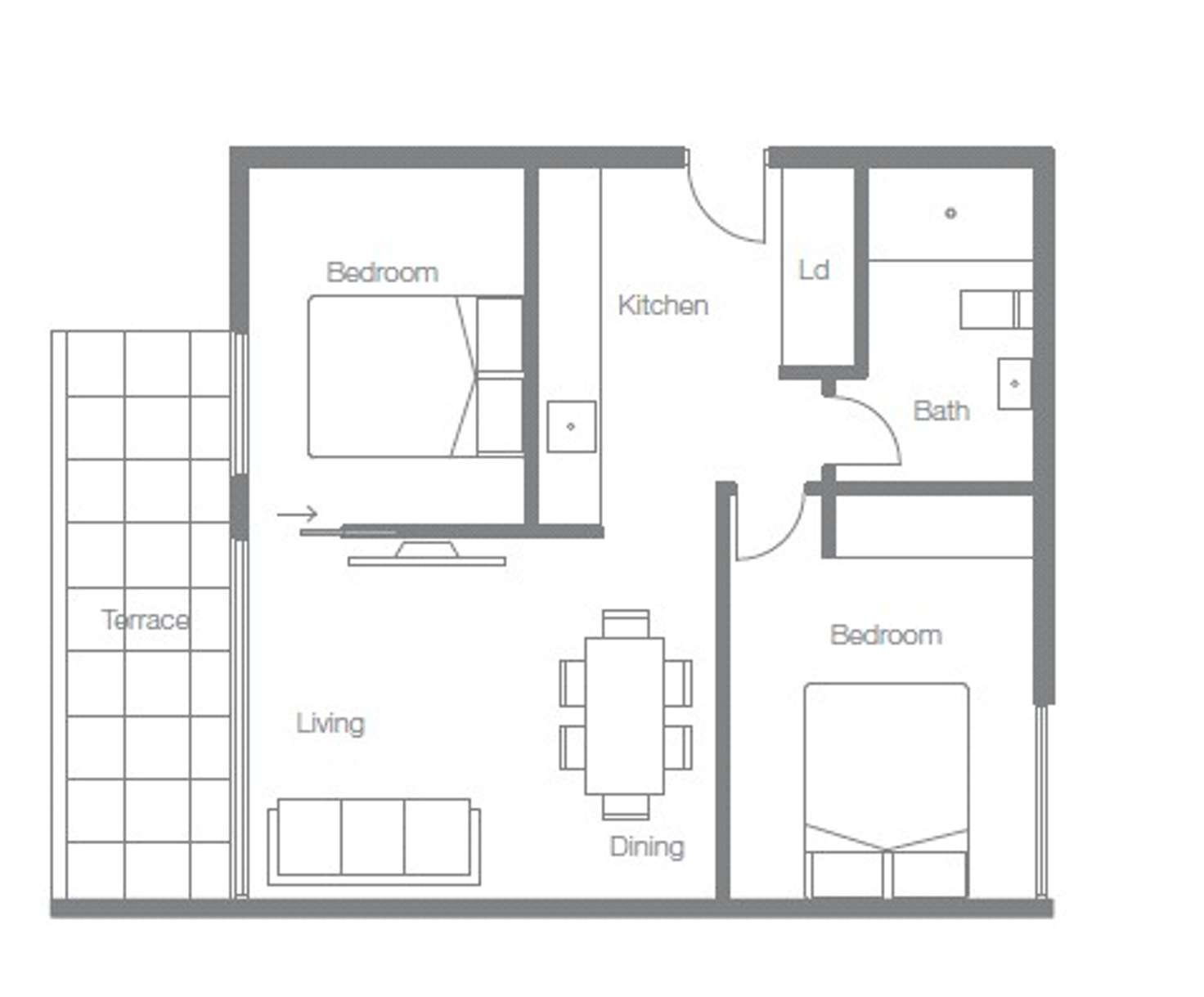 Floorplan of Homely apartment listing, 406/41 Nott Street, Port Melbourne VIC 3207
