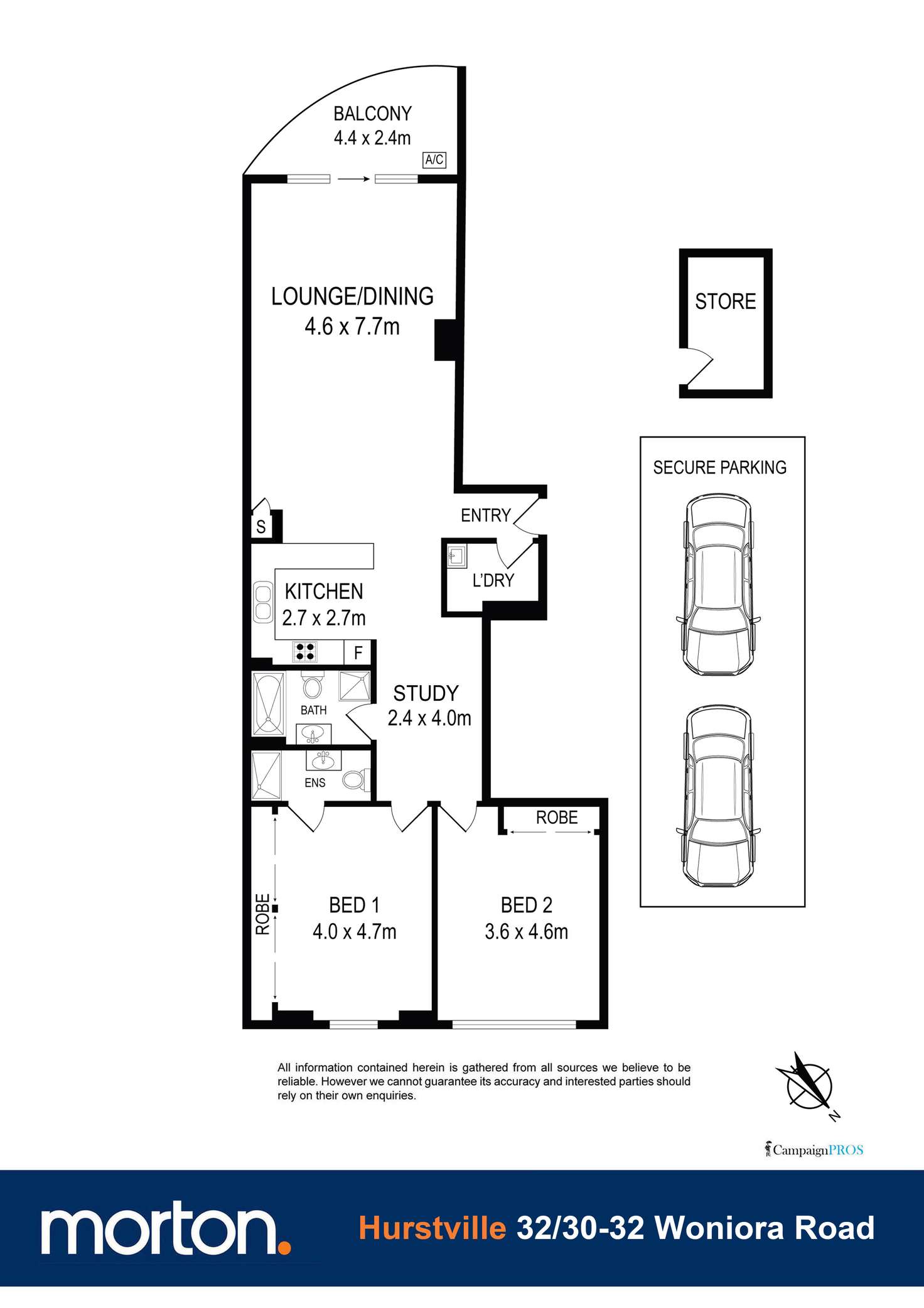 Floorplan of Homely apartment listing, 32/30 Woniora Road, Hurstville NSW 2220