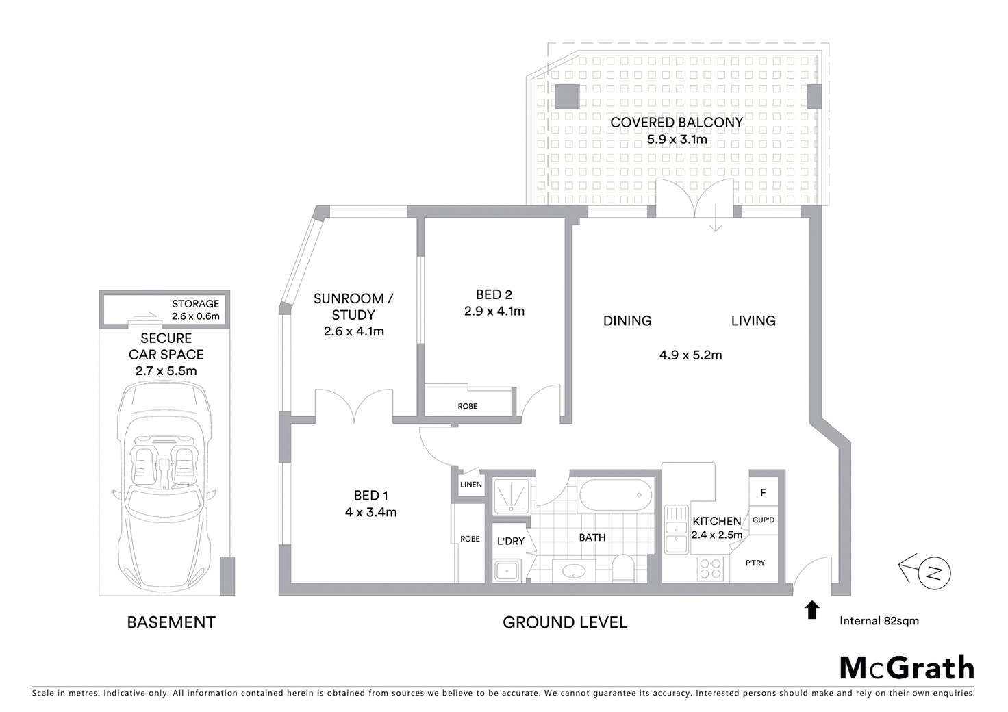 Floorplan of Homely apartment listing, 7/207 Willoughby Road, Naremburn NSW 2065