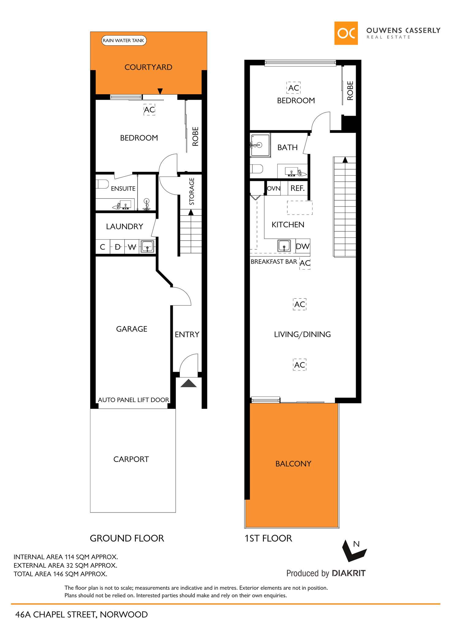 Floorplan of Homely townhouse listing, 46A Chapel Street, Norwood SA 5067