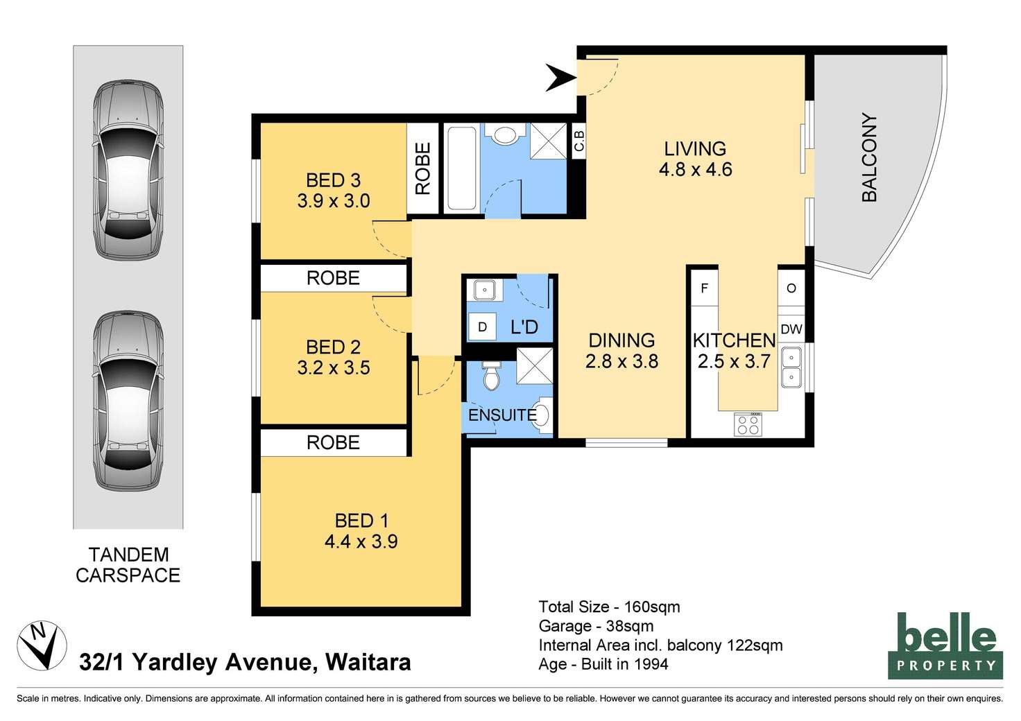 Floorplan of Homely apartment listing, 32/1-9 Yardley Avenue, Waitara NSW 2077