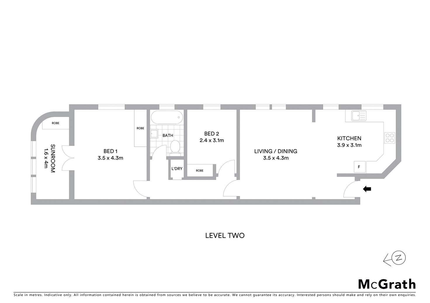 Floorplan of Homely apartment listing, 9/35 Fletcher Street, Tamarama NSW 2026