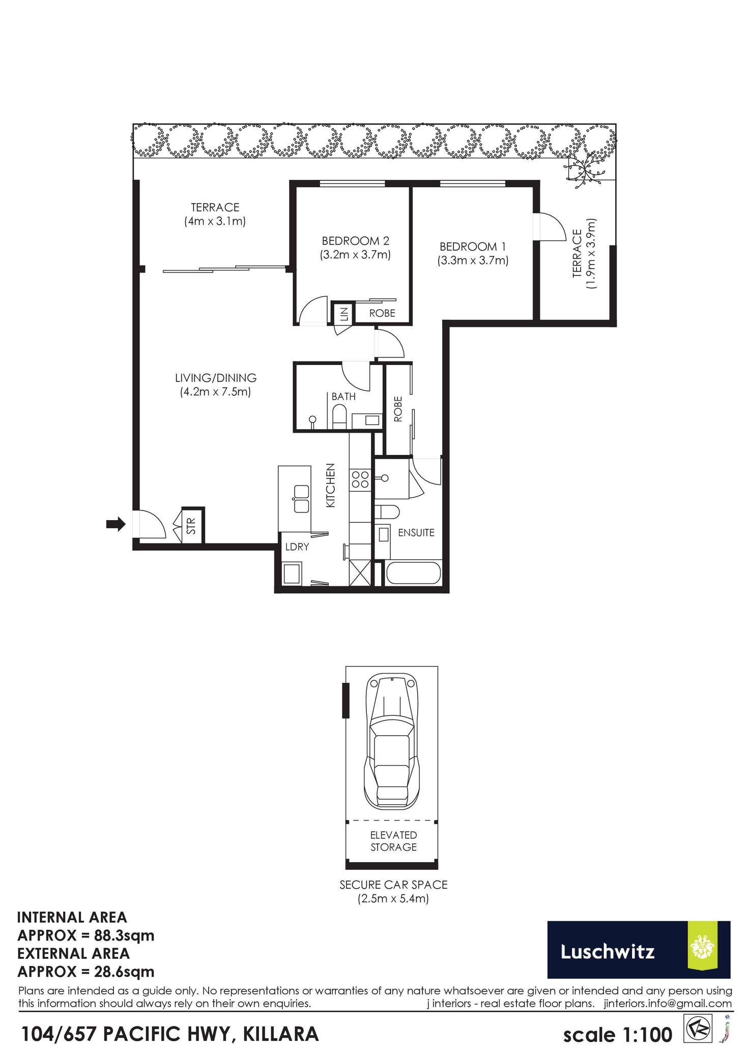 Floorplan of Homely unit listing, 104/657 Pacific Highway, Killara NSW 2071