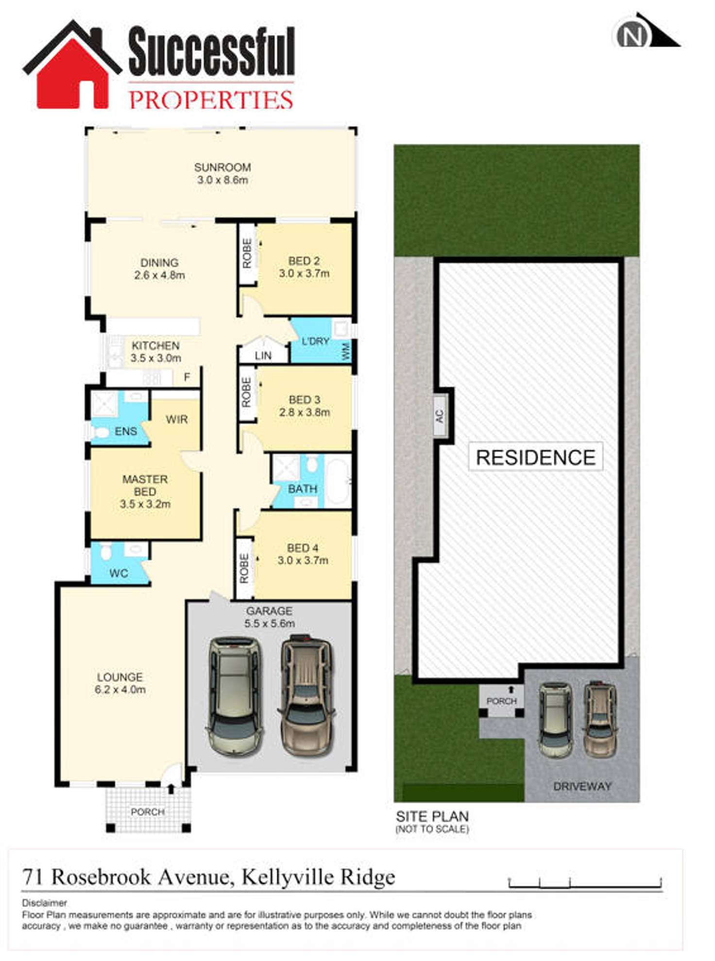 Floorplan of Homely house listing, 71 Rosebrook Avenue, Kellyville Ridge NSW 2155