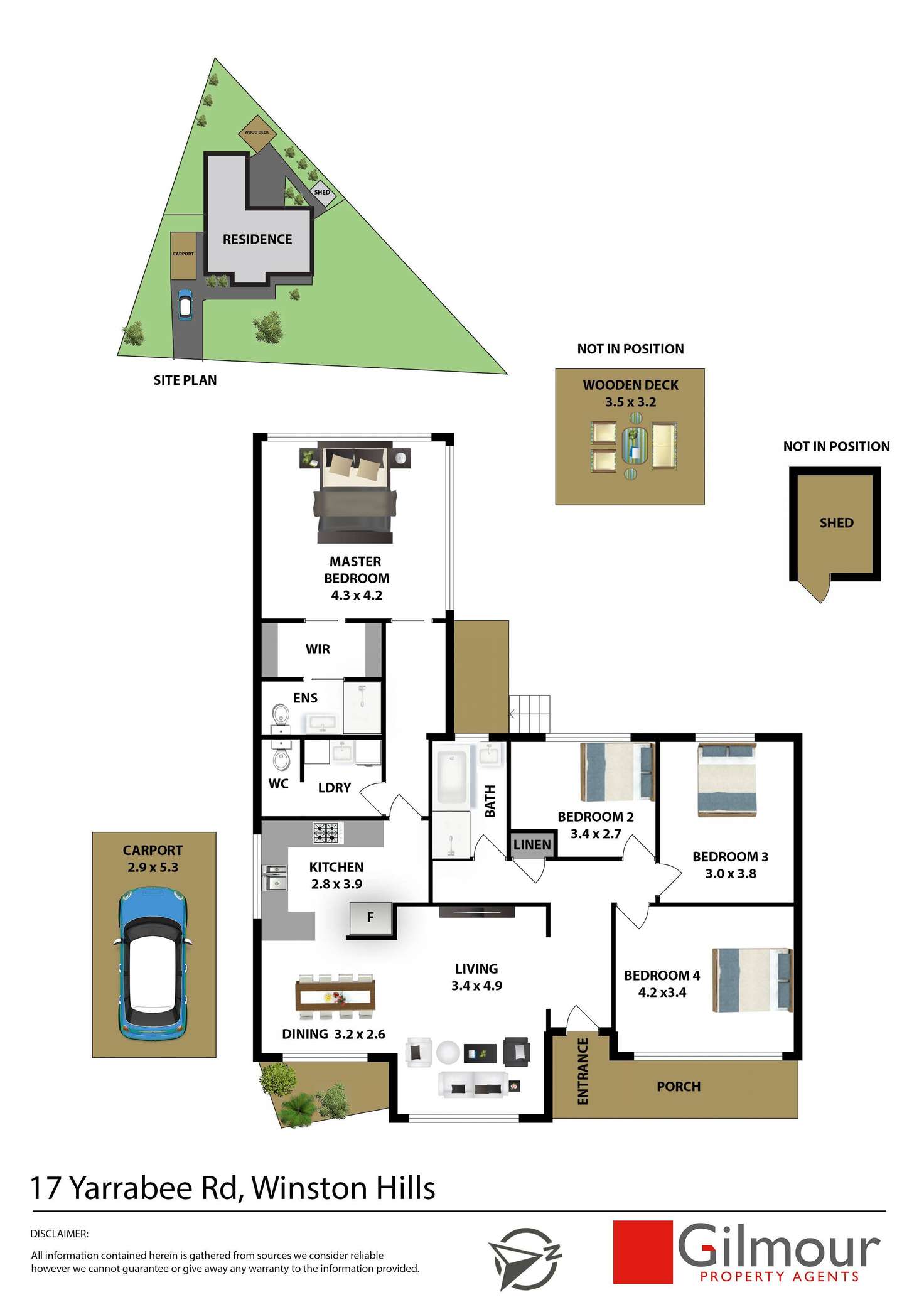 Floorplan of Homely house listing, 17 Yarrabee Road, Winston Hills NSW 2153