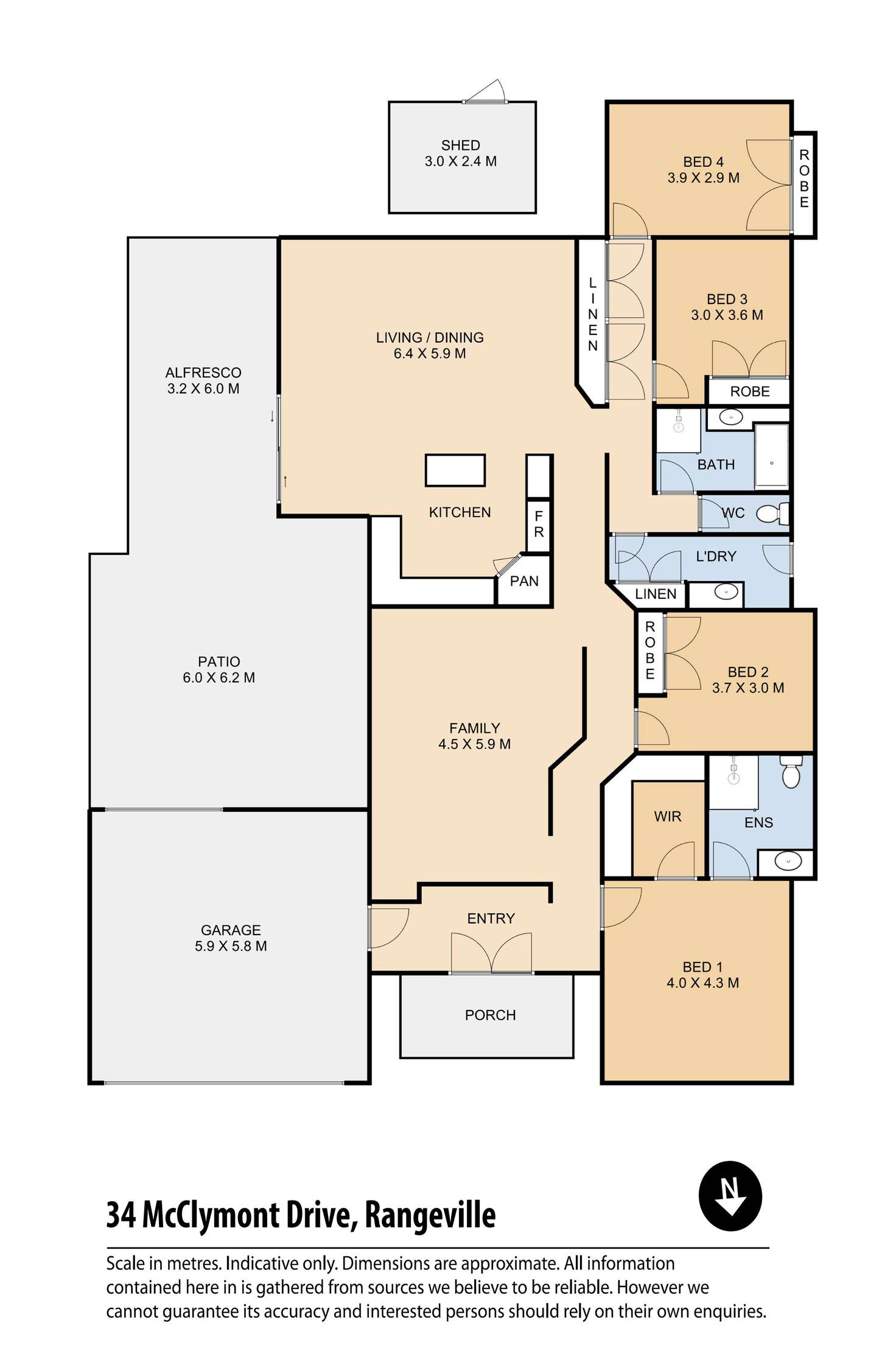 Floorplan of Homely house listing, 34 McClymont Drive, Rangeville QLD 4350