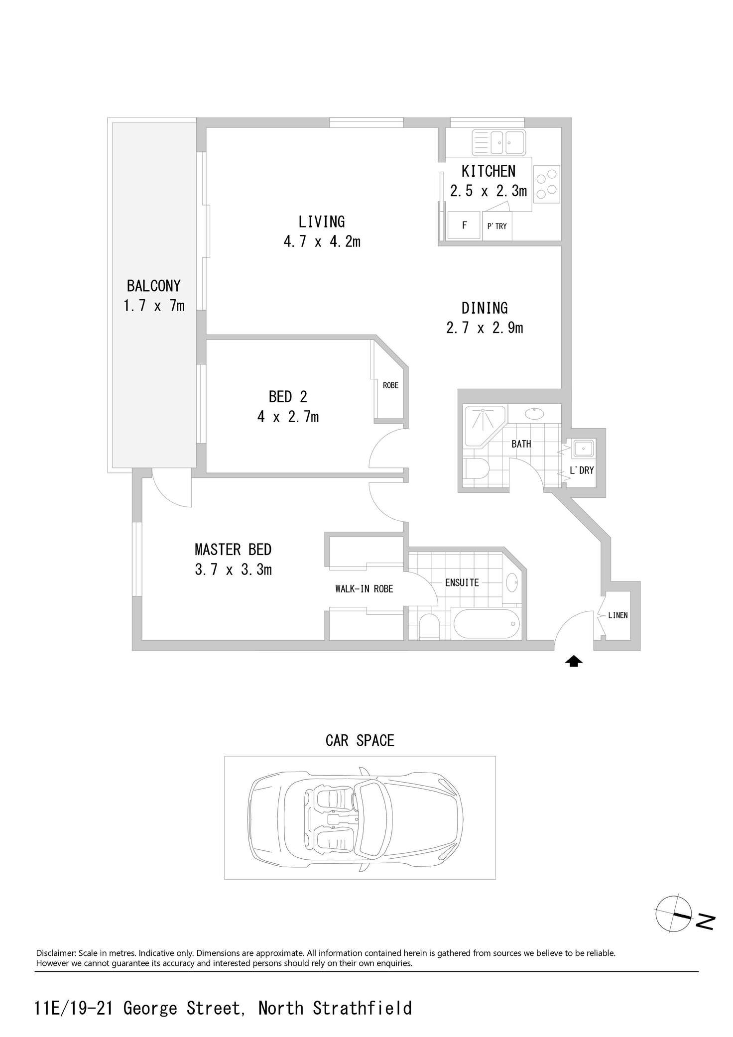 Floorplan of Homely apartment listing, 11E/19-21 George Street, North Strathfield NSW 2137