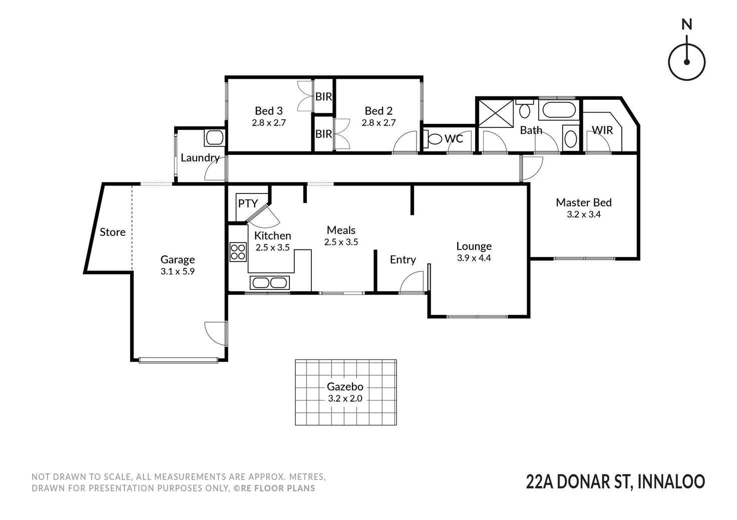 Floorplan of Homely villa listing, 22A Donar Street, Innaloo WA 6018