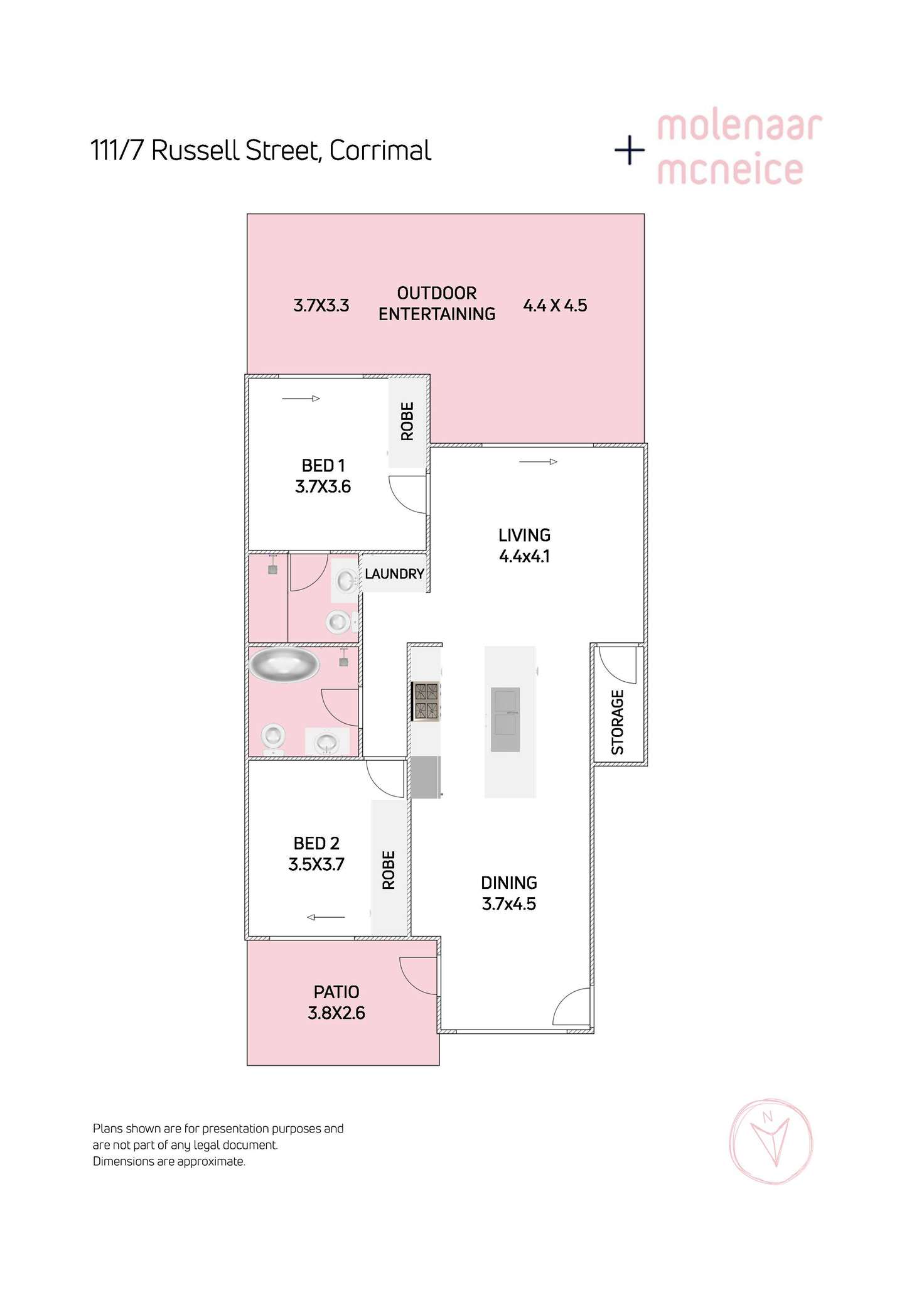 Floorplan of Homely apartment listing, 111/7 Russell Street, Corrimal NSW 2518