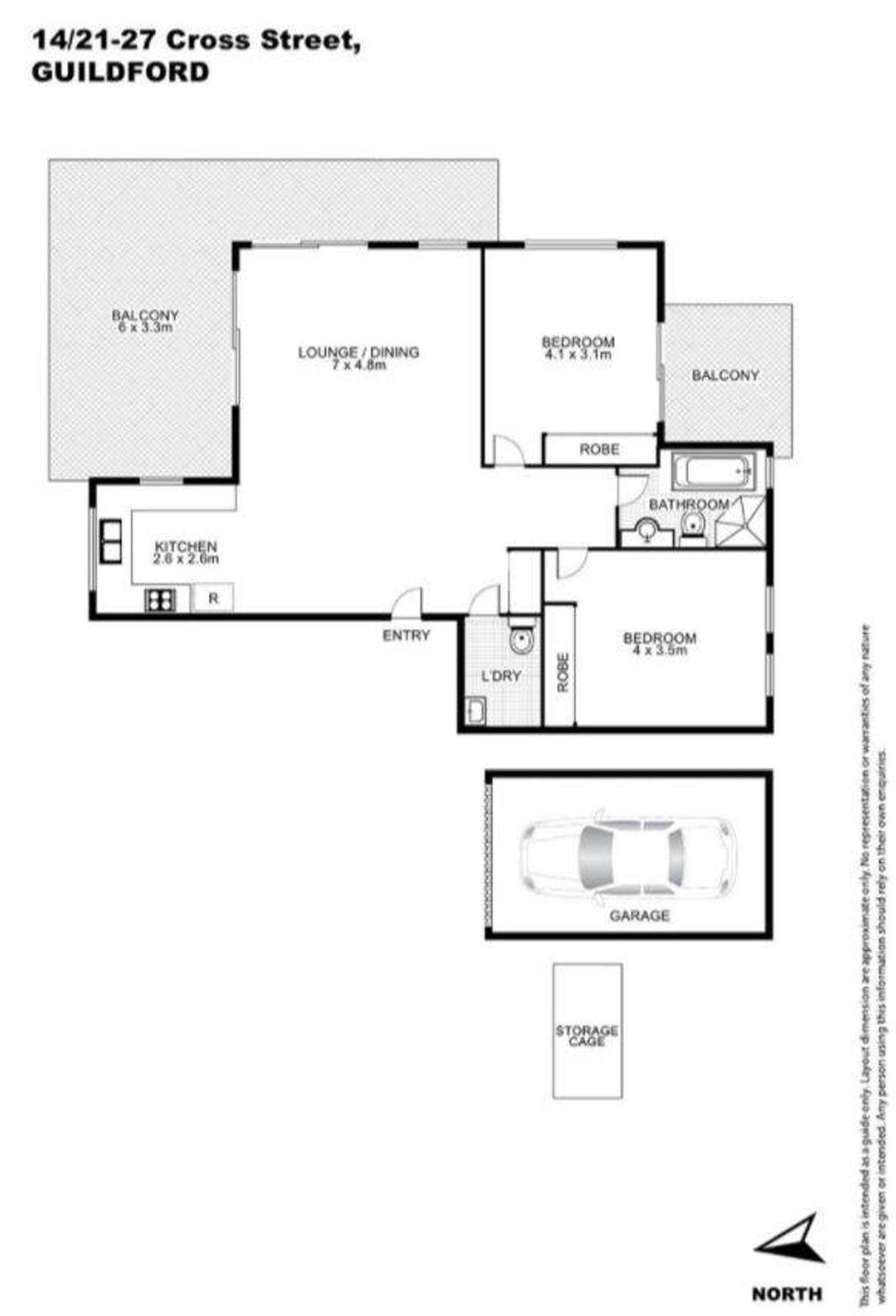 Floorplan of Homely unit listing, 14/21-27 Cross Street, Guildford NSW 2161