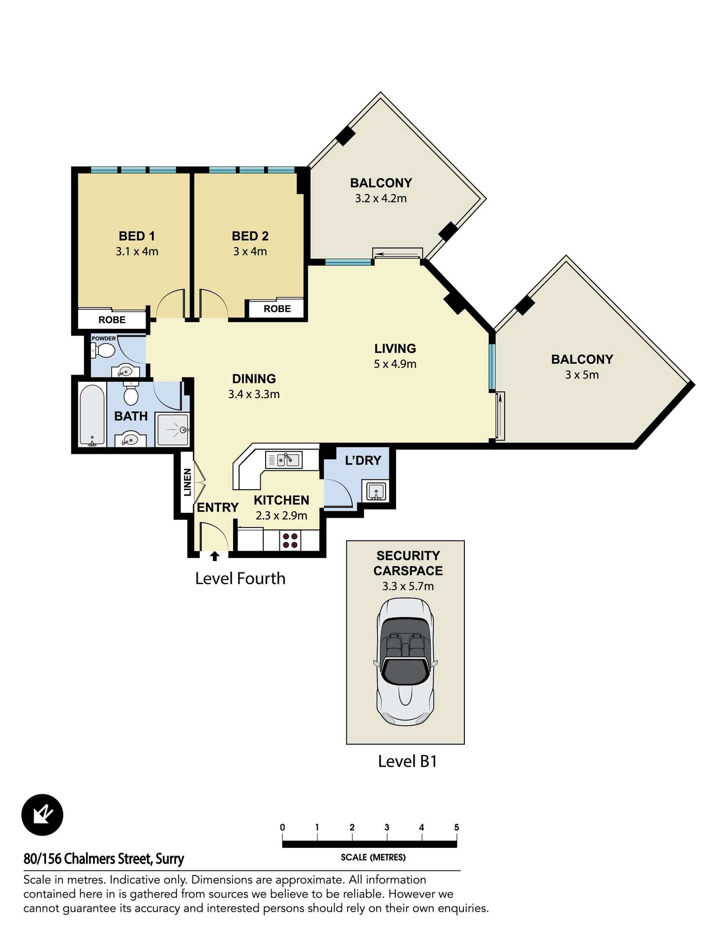 Floorplan of Homely apartment listing, 80/156 Chalmers Street, Surry Hills NSW 2010