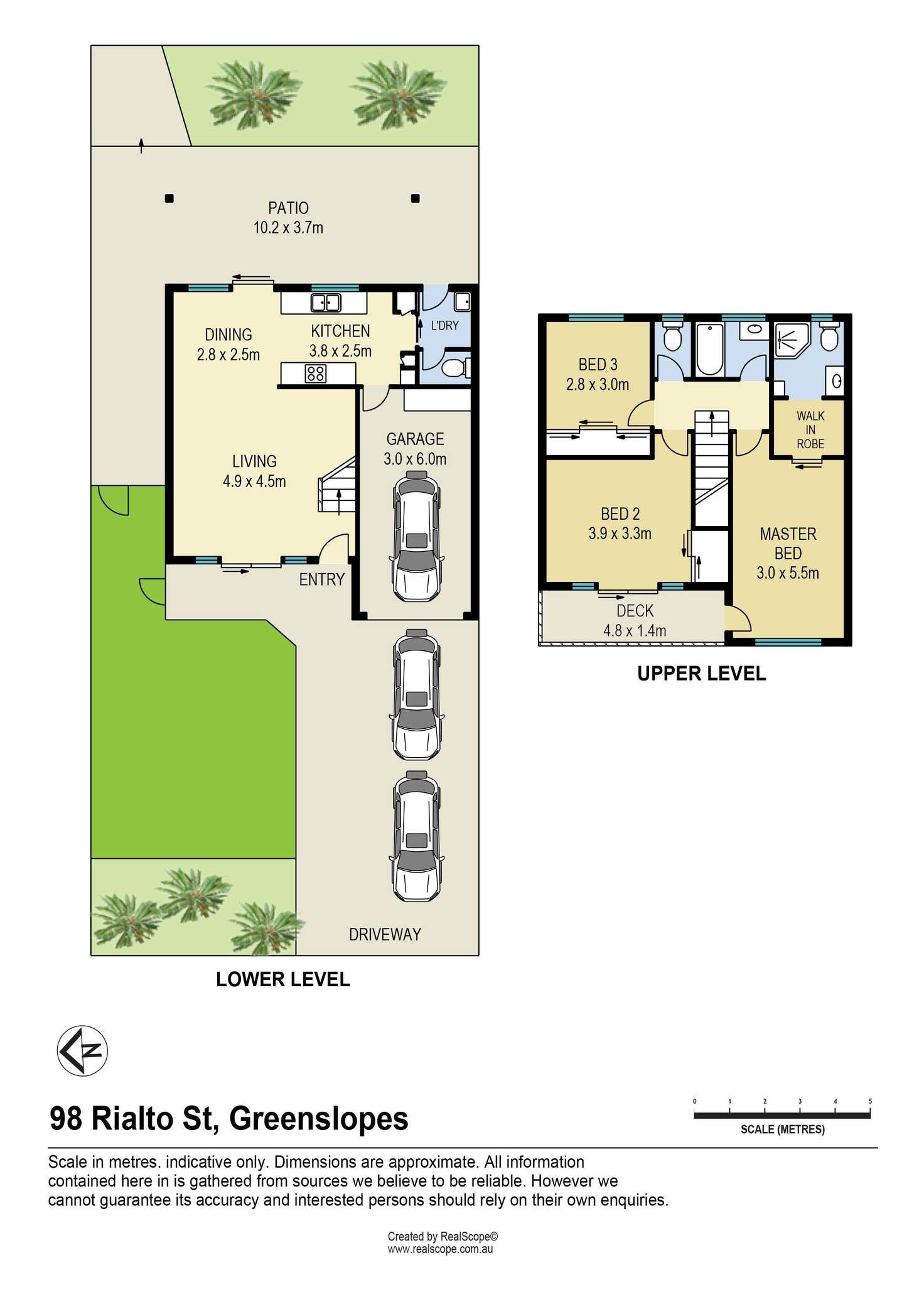 Floorplan of Homely townhouse listing, 98 Rialto Street, Greenslopes QLD 4120