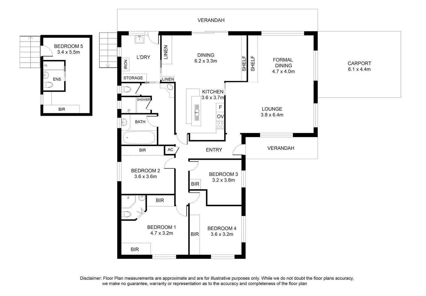 Floorplan of Homely house listing, 5 Leray Avenue, Mount Gambier SA 5290