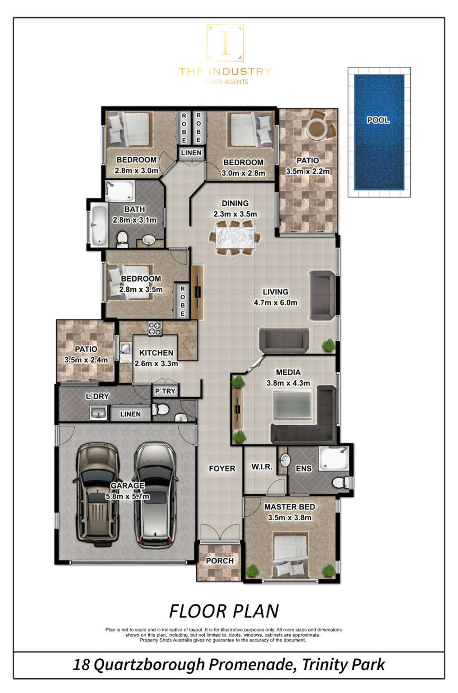 Floorplan of Homely house listing, 18 Quartzborough Promenade, Trinity Park QLD 4879