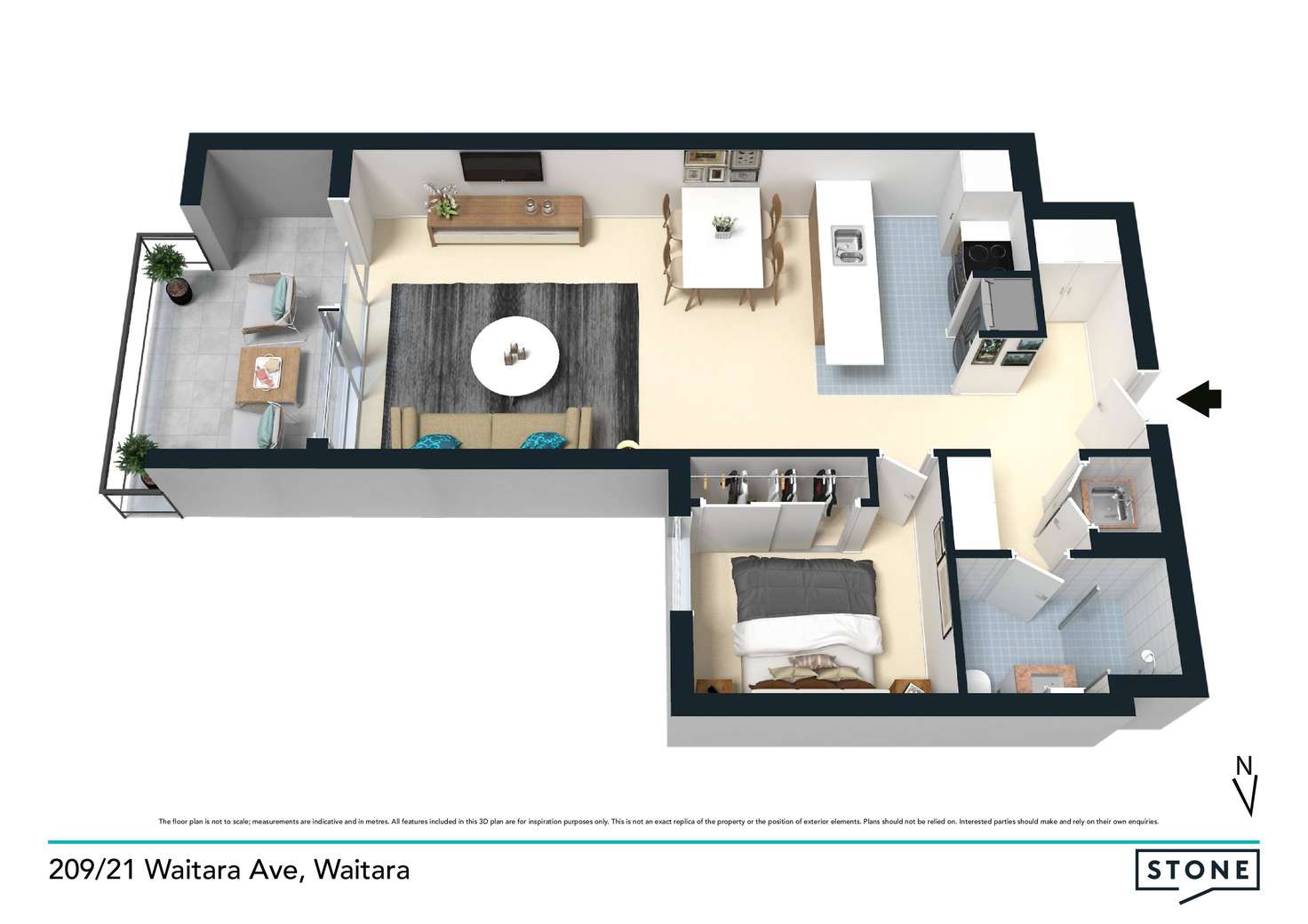 Floorplan of Homely apartment listing, 209/21-37 Waitara Avenue, Waitara NSW 2077