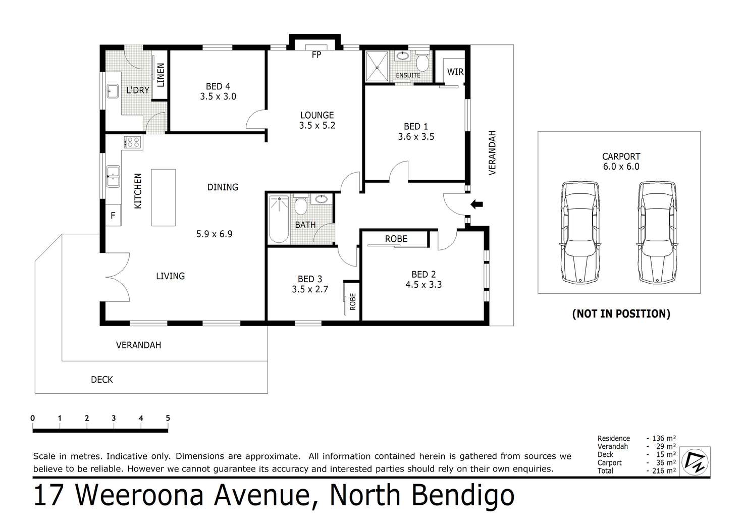 Floorplan of Homely house listing, 17 Weeroona Avenue, North Bendigo VIC 3550