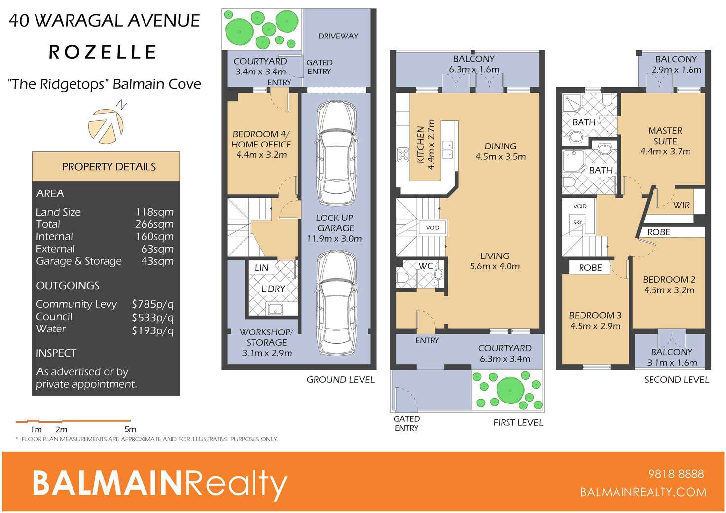 Floorplan of Homely townhouse listing, 40 Waragal Avenue, Rozelle NSW 2039