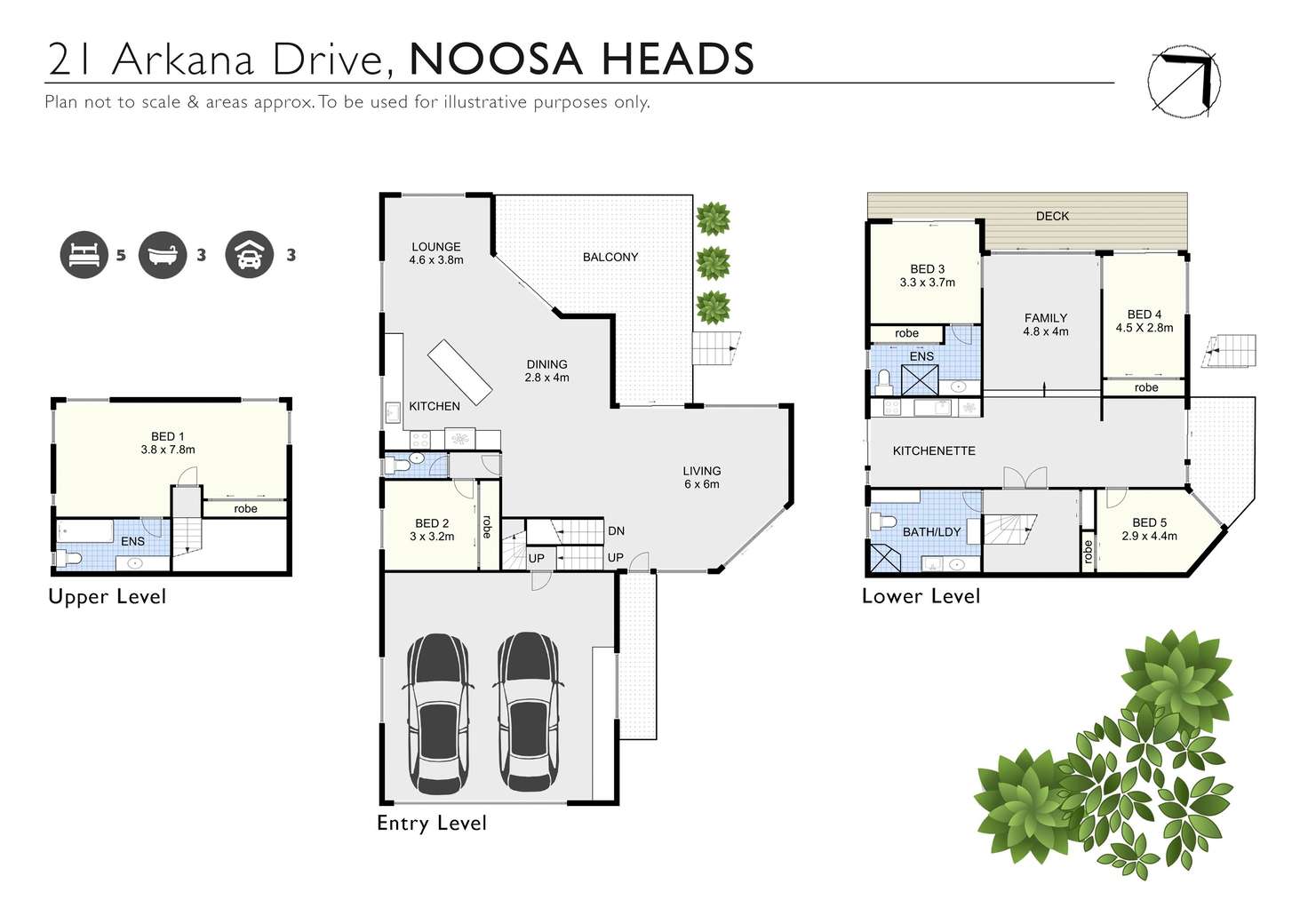 Floorplan of Homely house listing, 21 Arkana Drive, Noosa Heads QLD 4567
