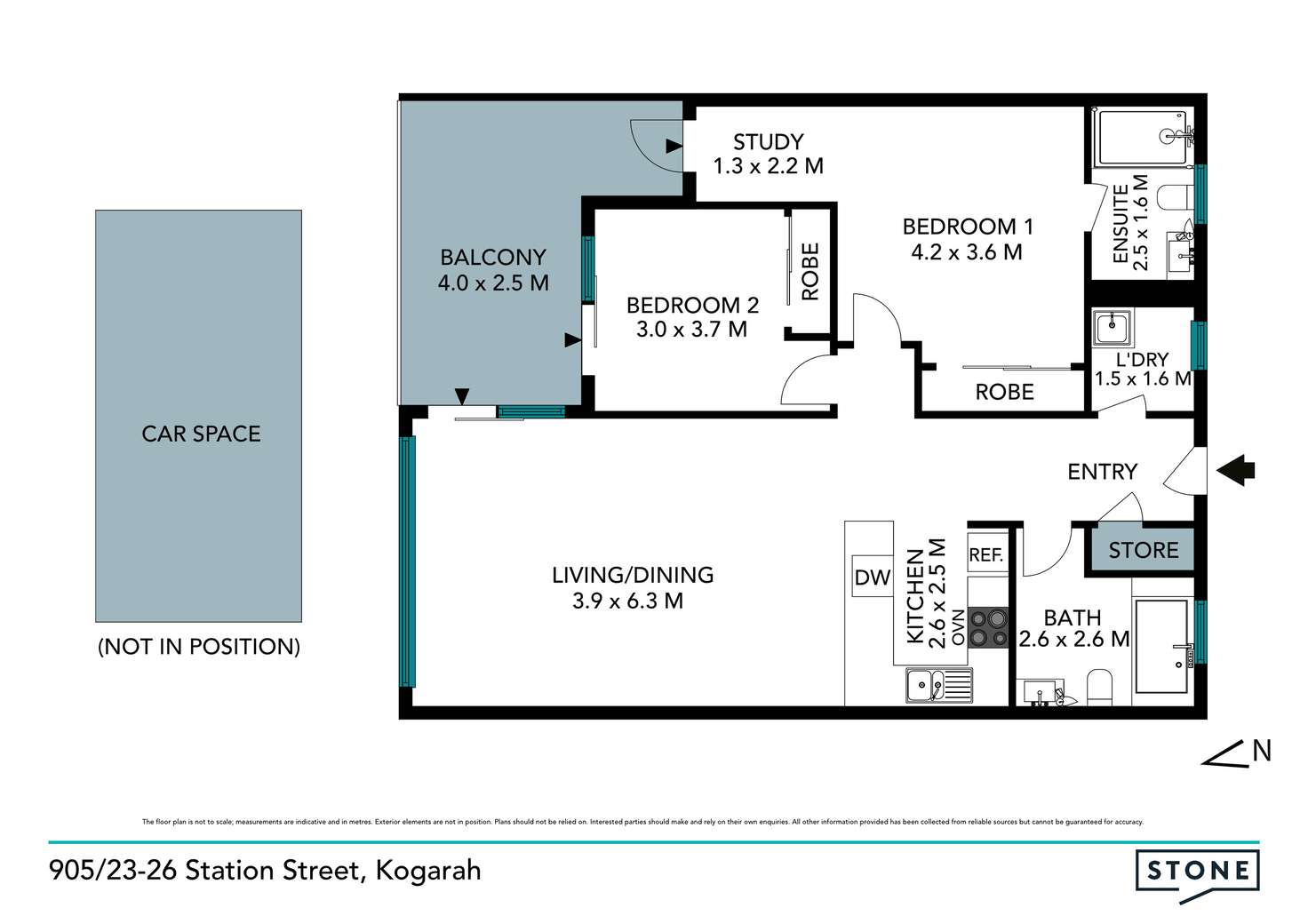 Floorplan of Homely apartment listing, 905/23-26 Station Street, Kogarah NSW 2217