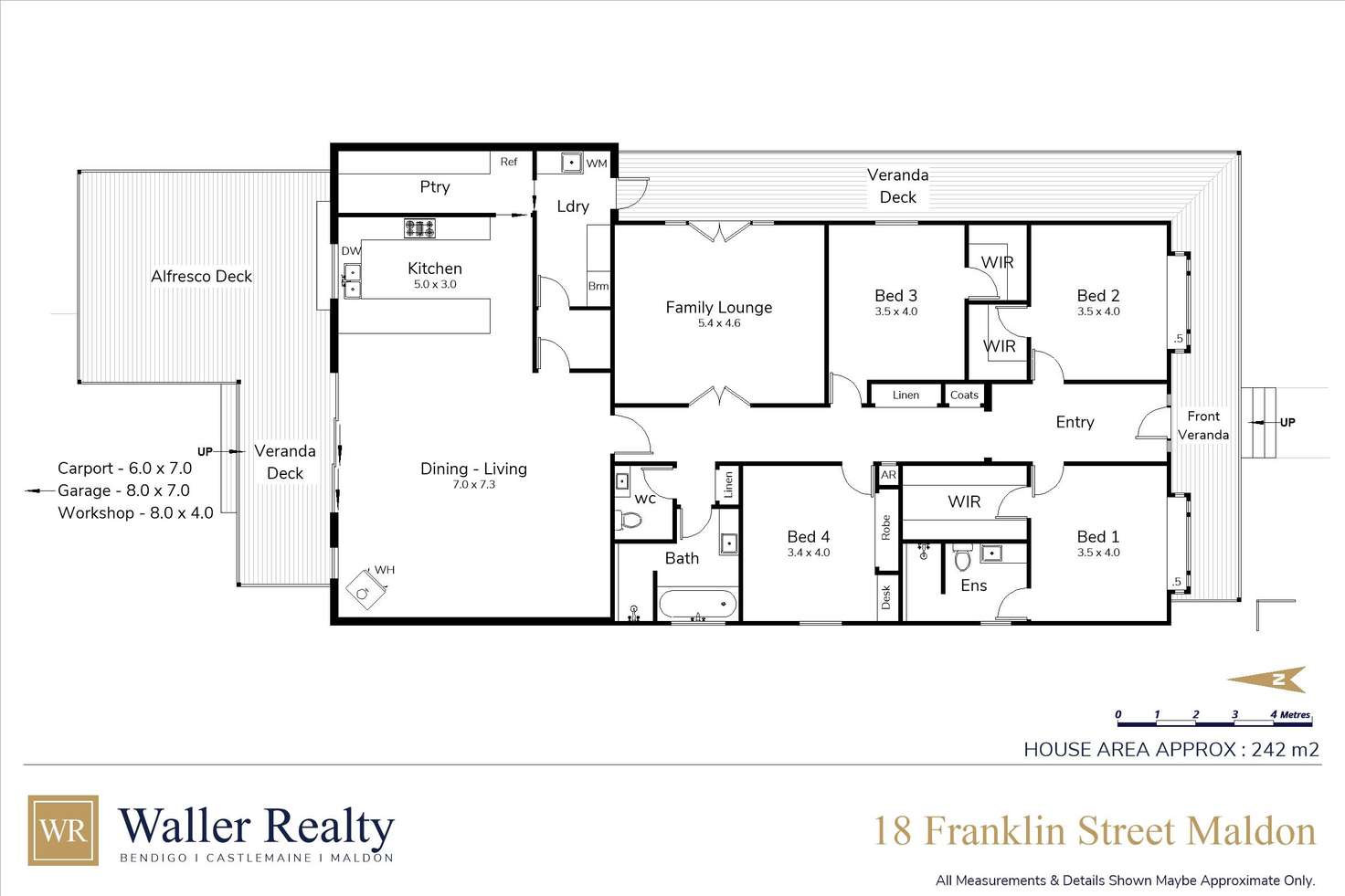 Floorplan of Homely house listing, 18 Franklin Street, Maldon VIC 3463