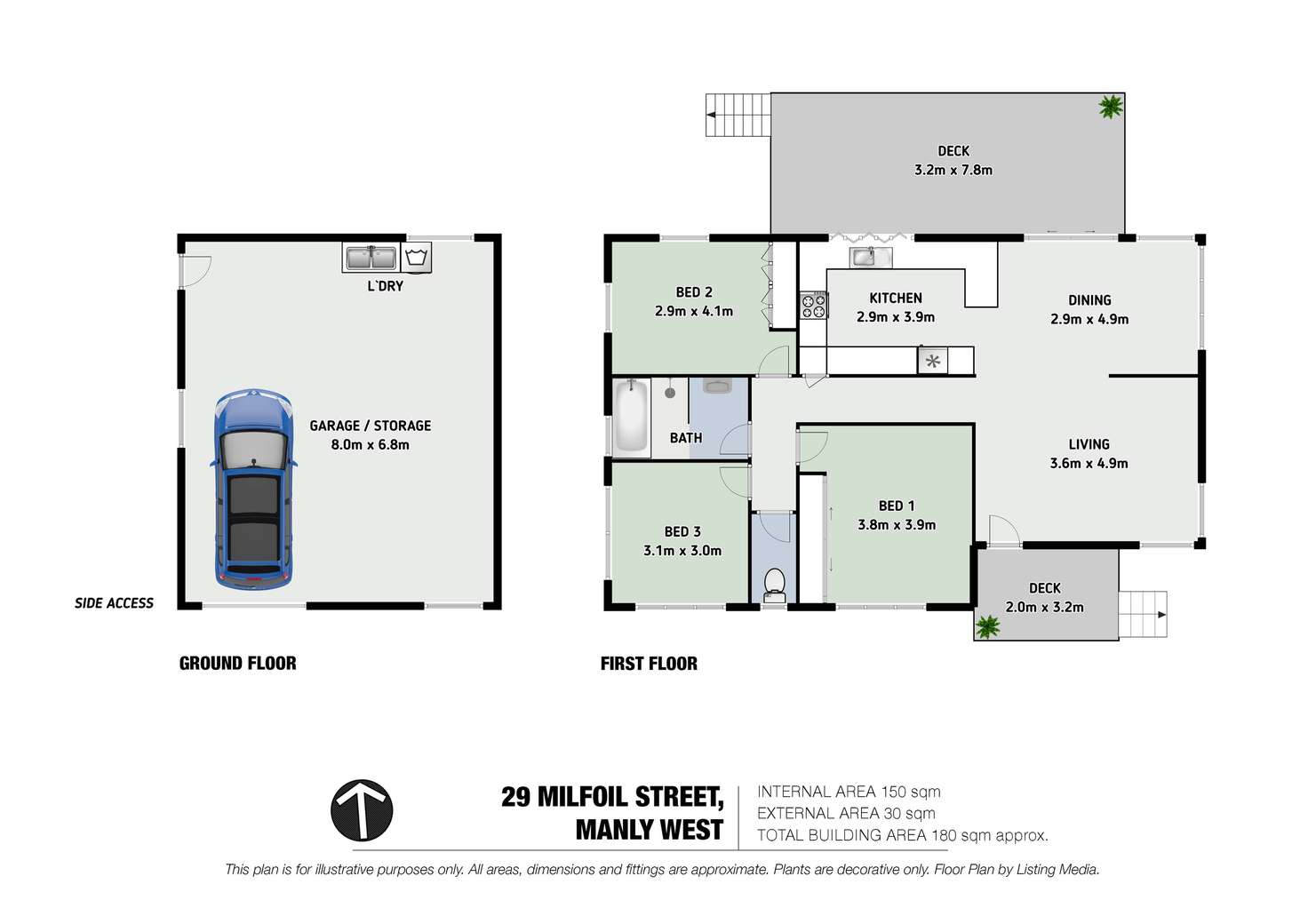Floorplan of Homely house listing, 29 Milfoil Street, Manly West QLD 4179
