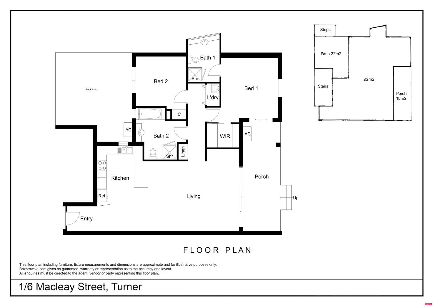 Floorplan of Homely apartment listing, 1/6 Macleay Street, Turner ACT 2612