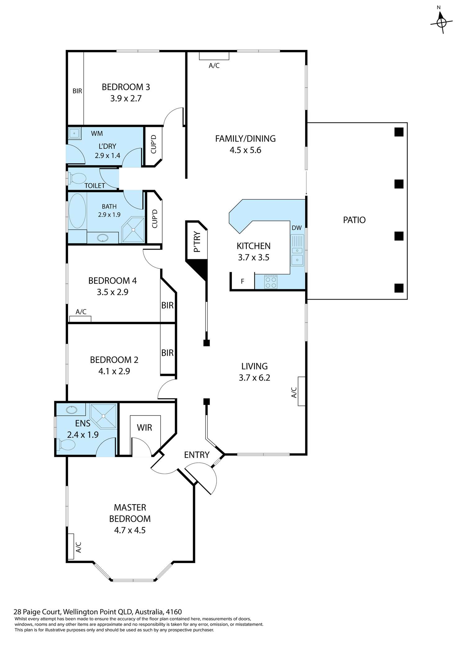 Floorplan of Homely house listing, 28 Paige Court, Wellington Point QLD 4160