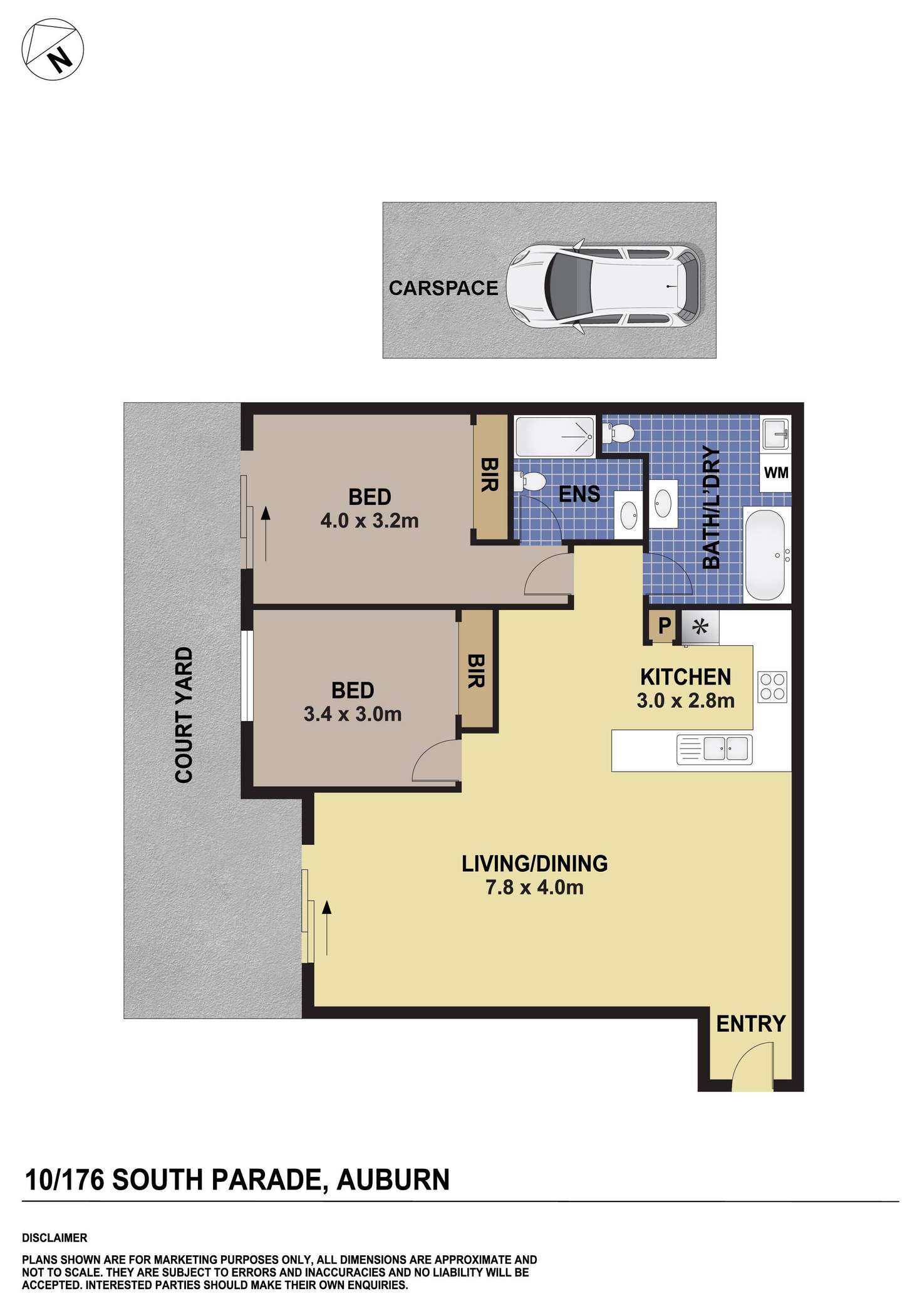 Floorplan of Homely apartment listing, 10/176 South Parade, Auburn NSW 2144