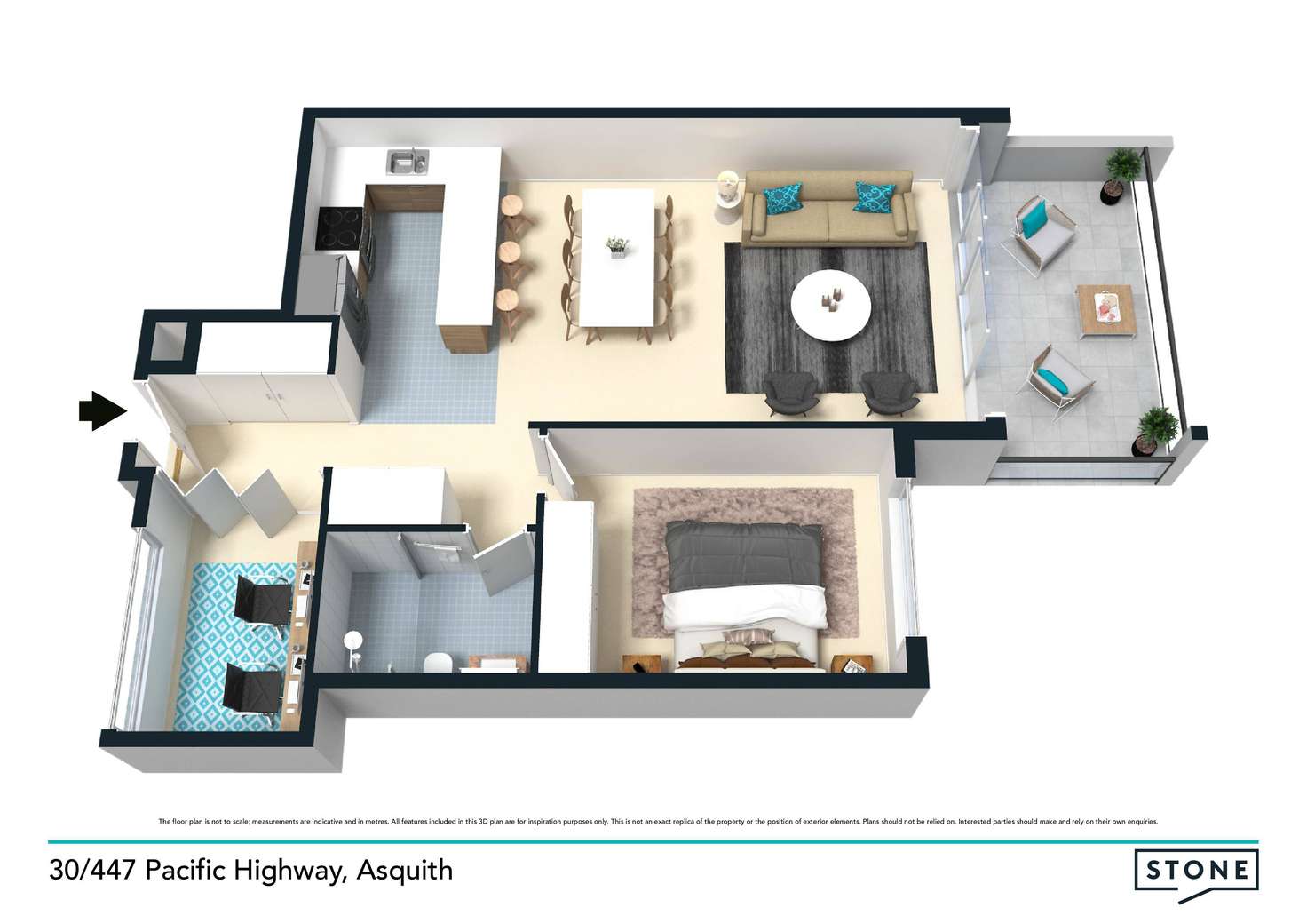 Floorplan of Homely apartment listing, 30/447 Pacific Highway, Asquith NSW 2077