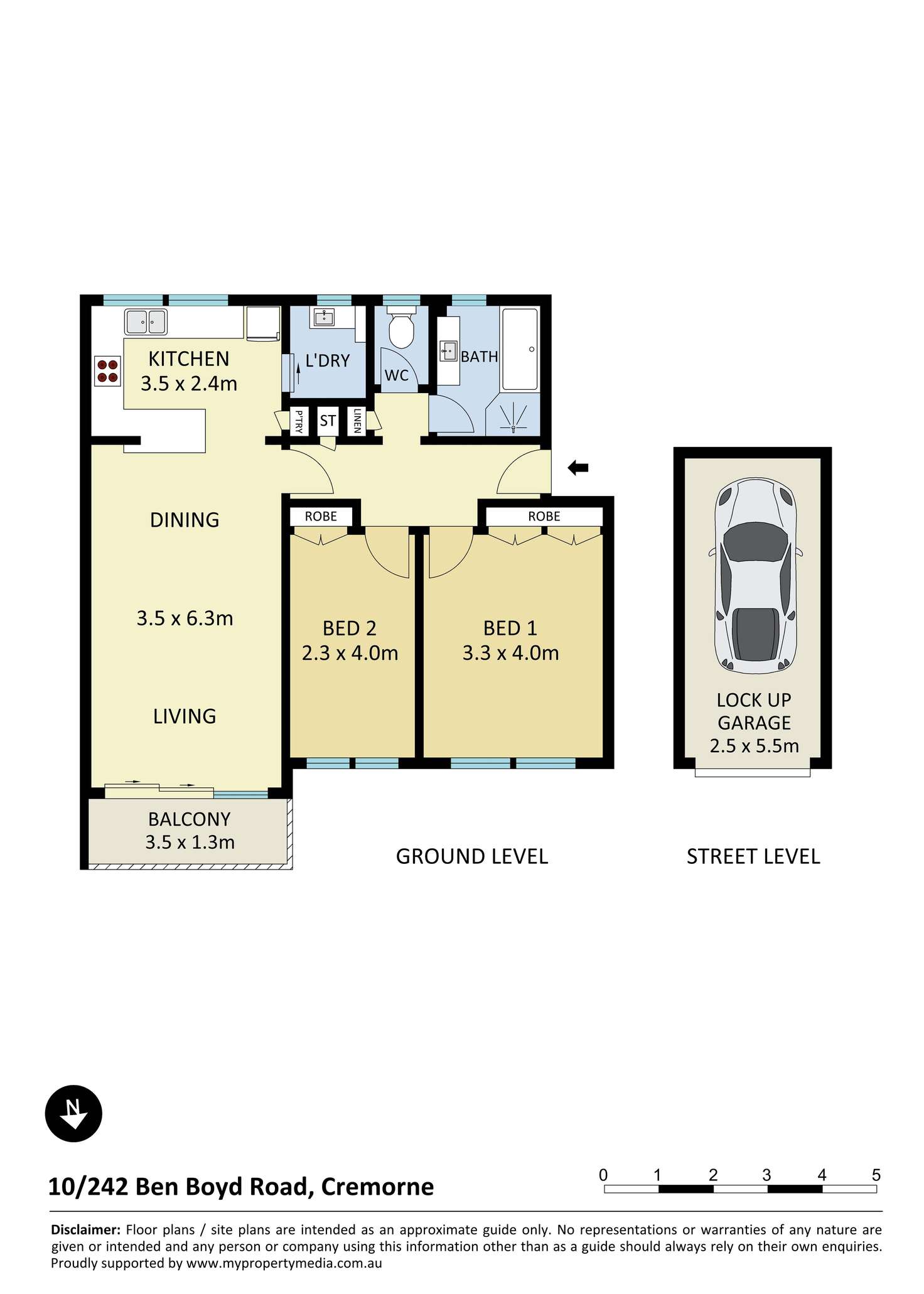 Floorplan of Homely apartment listing, 10/242 Ben Boyd Road, Cremorne NSW 2090
