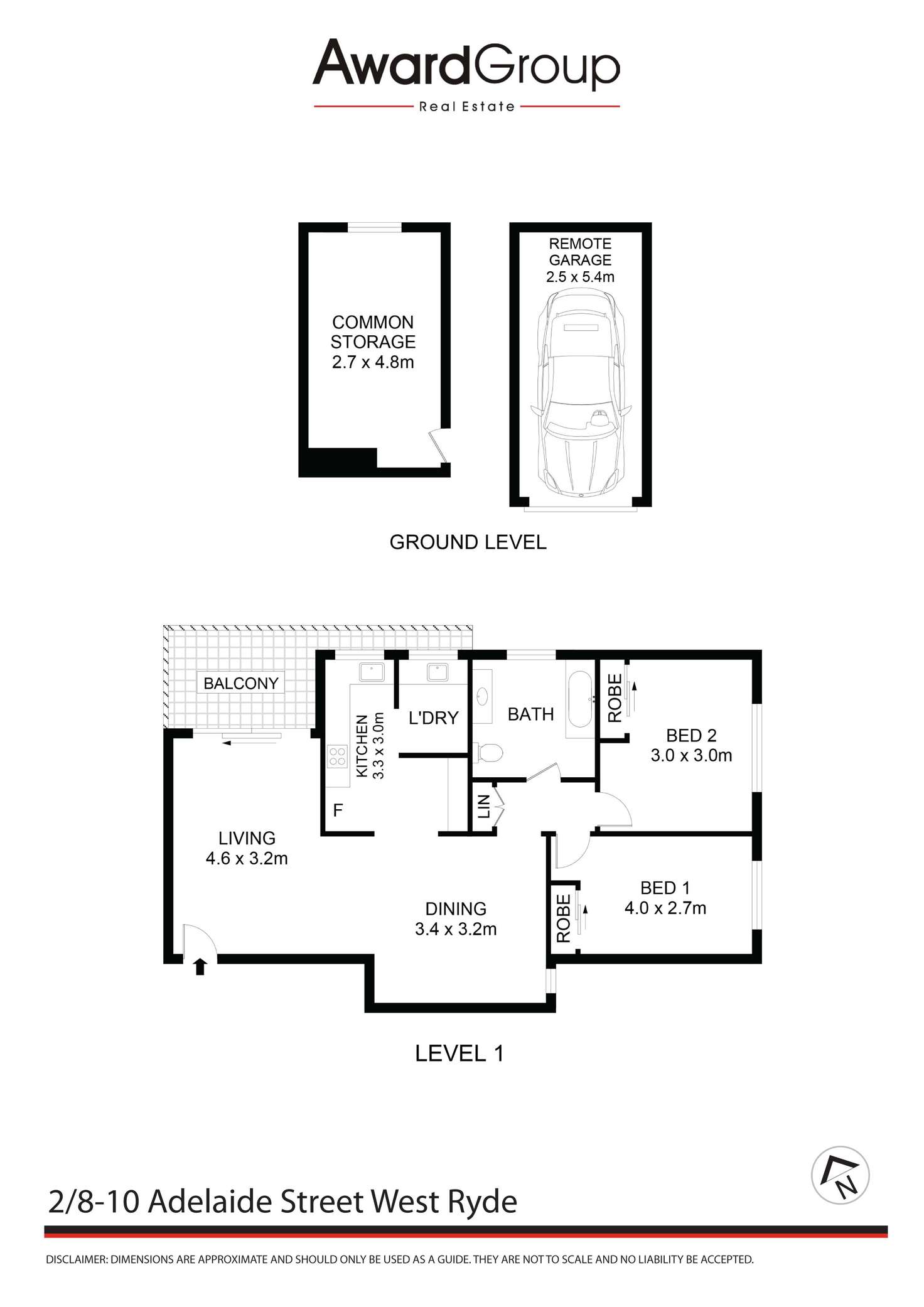 Floorplan of Homely unit listing, 2/8-10 Adelaide Street, West Ryde NSW 2114