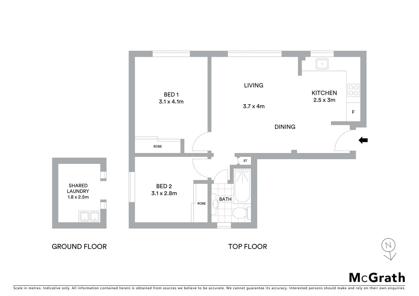 Floorplan of Homely apartment listing, 4/7 Ormond Gardens, Coogee NSW 2034