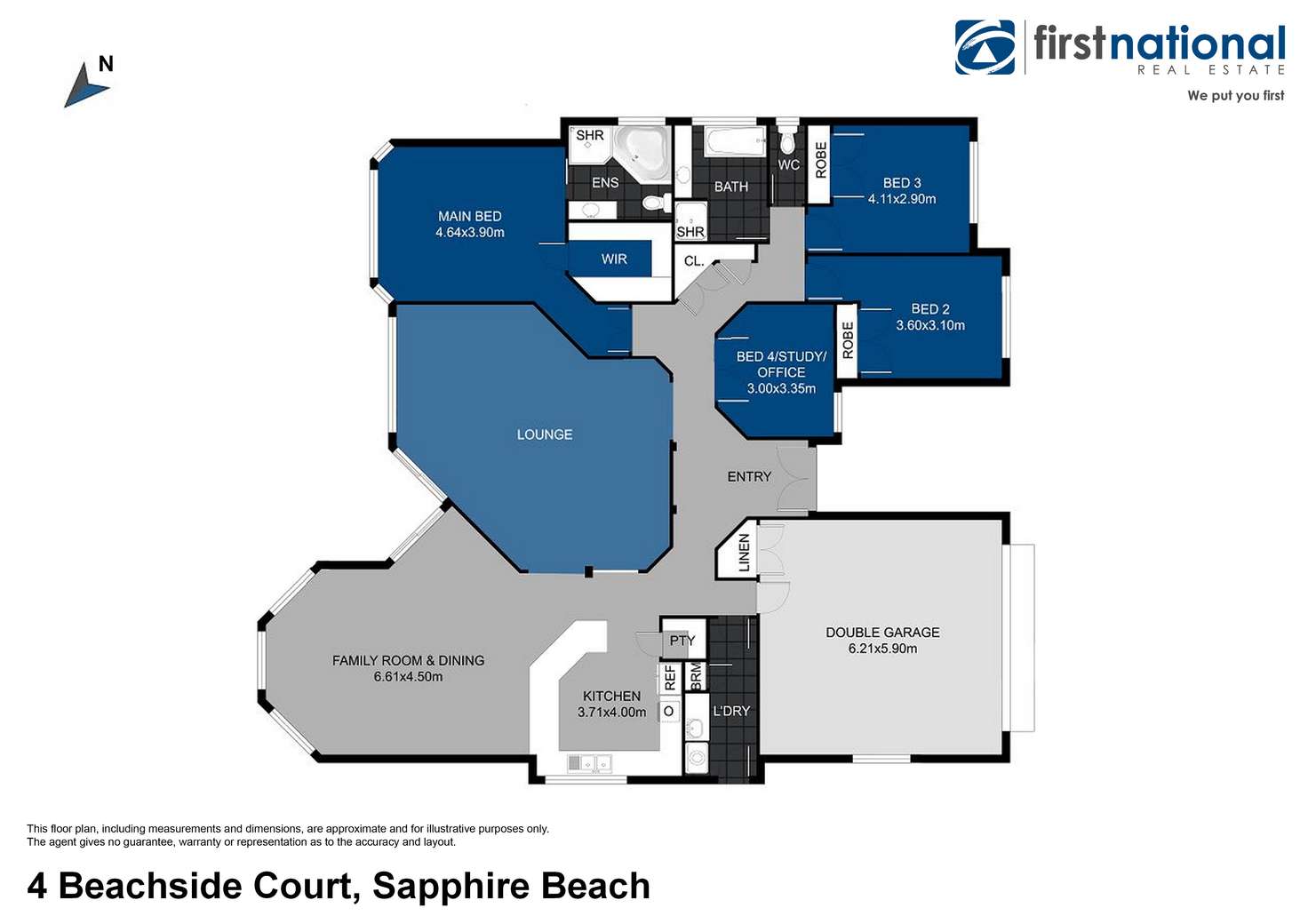 Floorplan of Homely house listing, 4 Beachside Court, Sapphire Beach NSW 2450
