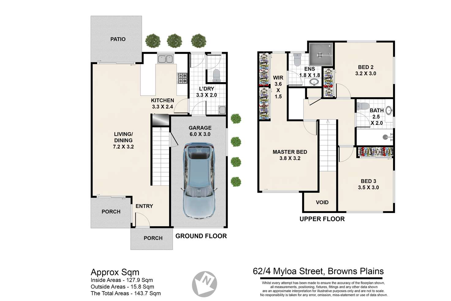 Floorplan of Homely townhouse listing, 62/4 Myola Street, Browns Plains QLD 4118