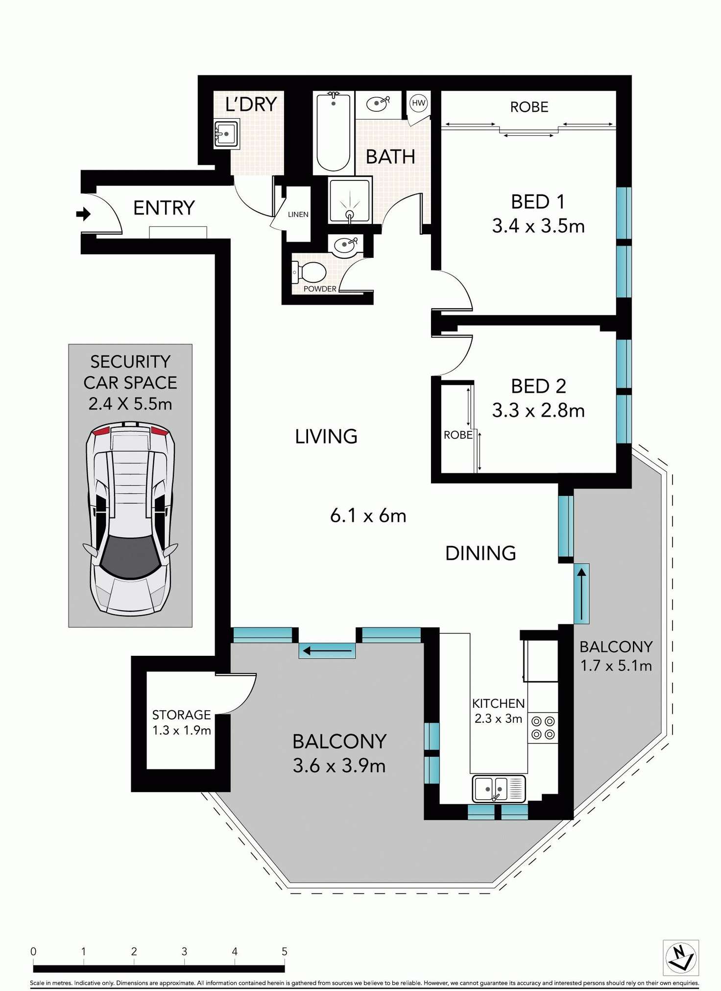 Floorplan of Homely apartment listing, 17/5-15 Farrell Avenue, Darlinghurst NSW 2010